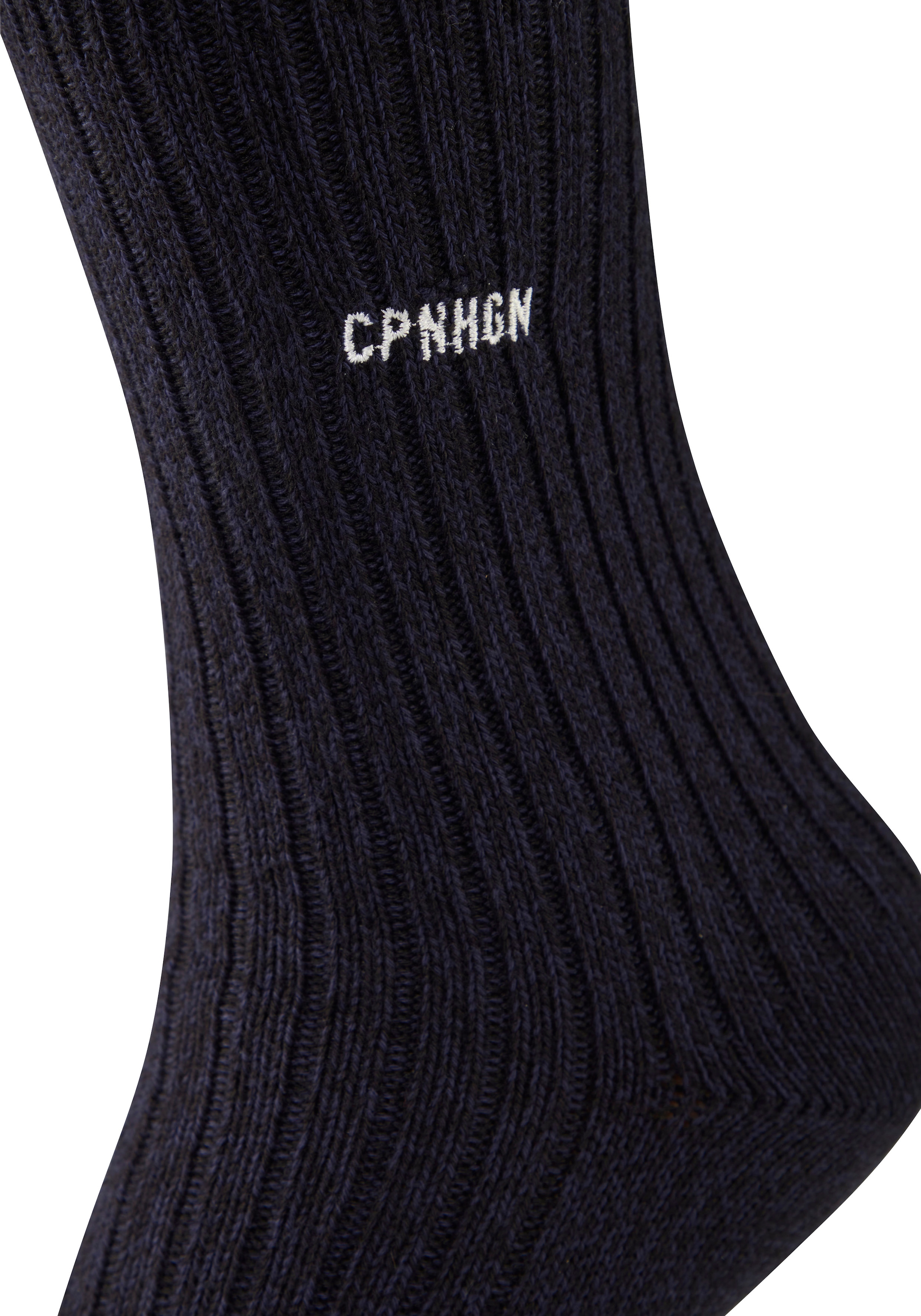 Copenhagen Studios Chaussettes basiques 1 Couple tlg. gerippt mit Logo Stickerei