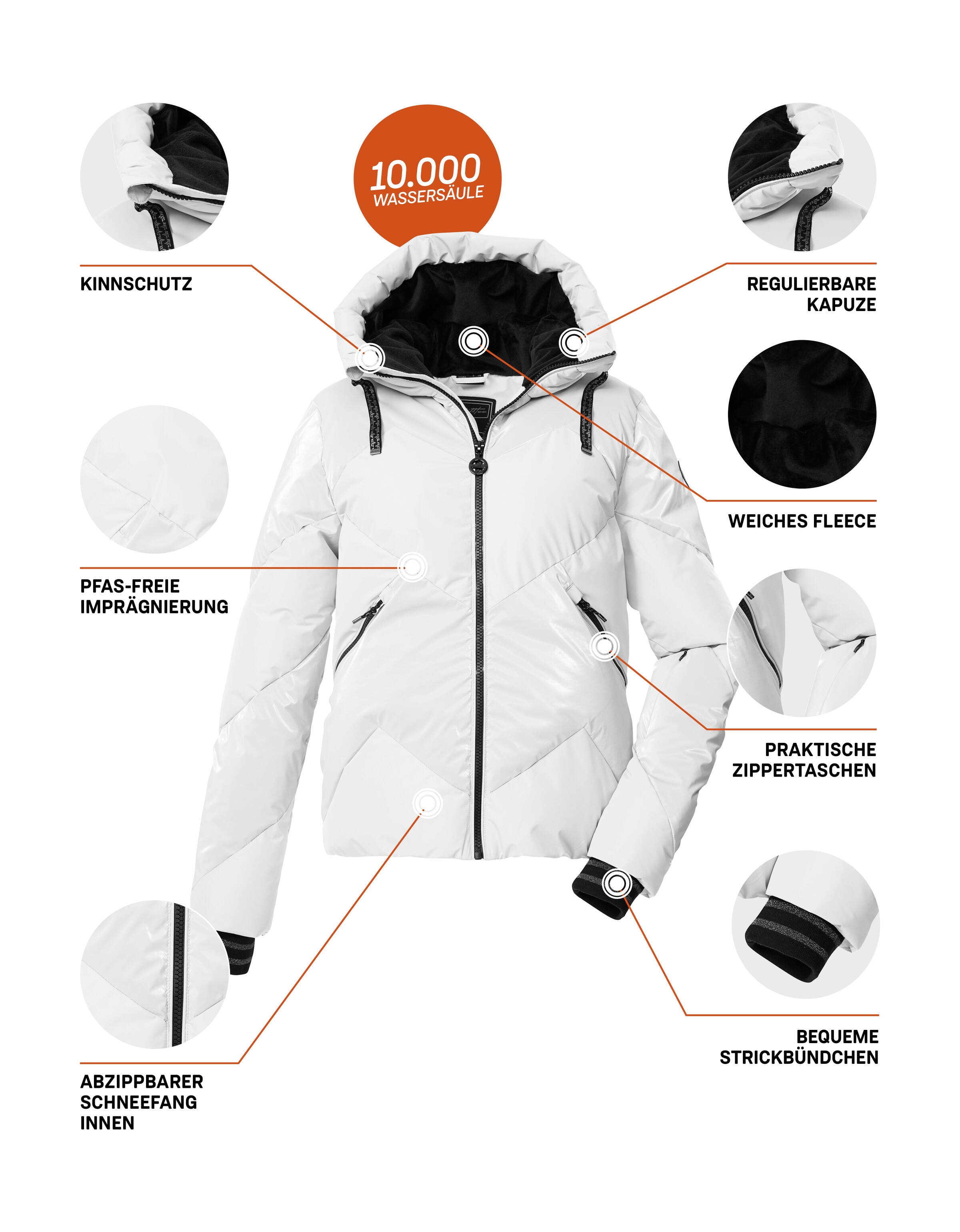 Killtec Veste de ski »KSW 113 WMN SKI QLTD JCKT« Winddichte, wasserabweisende Skijacke mit 10.000 mm Wassersäule