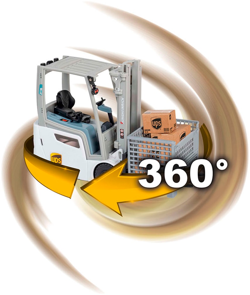 Happy People RC-Gabelstapler »UPS Jungheinrich 1:16 Gabelstapler, 2,4 GHz, 29cm,« mit Fernbedienung