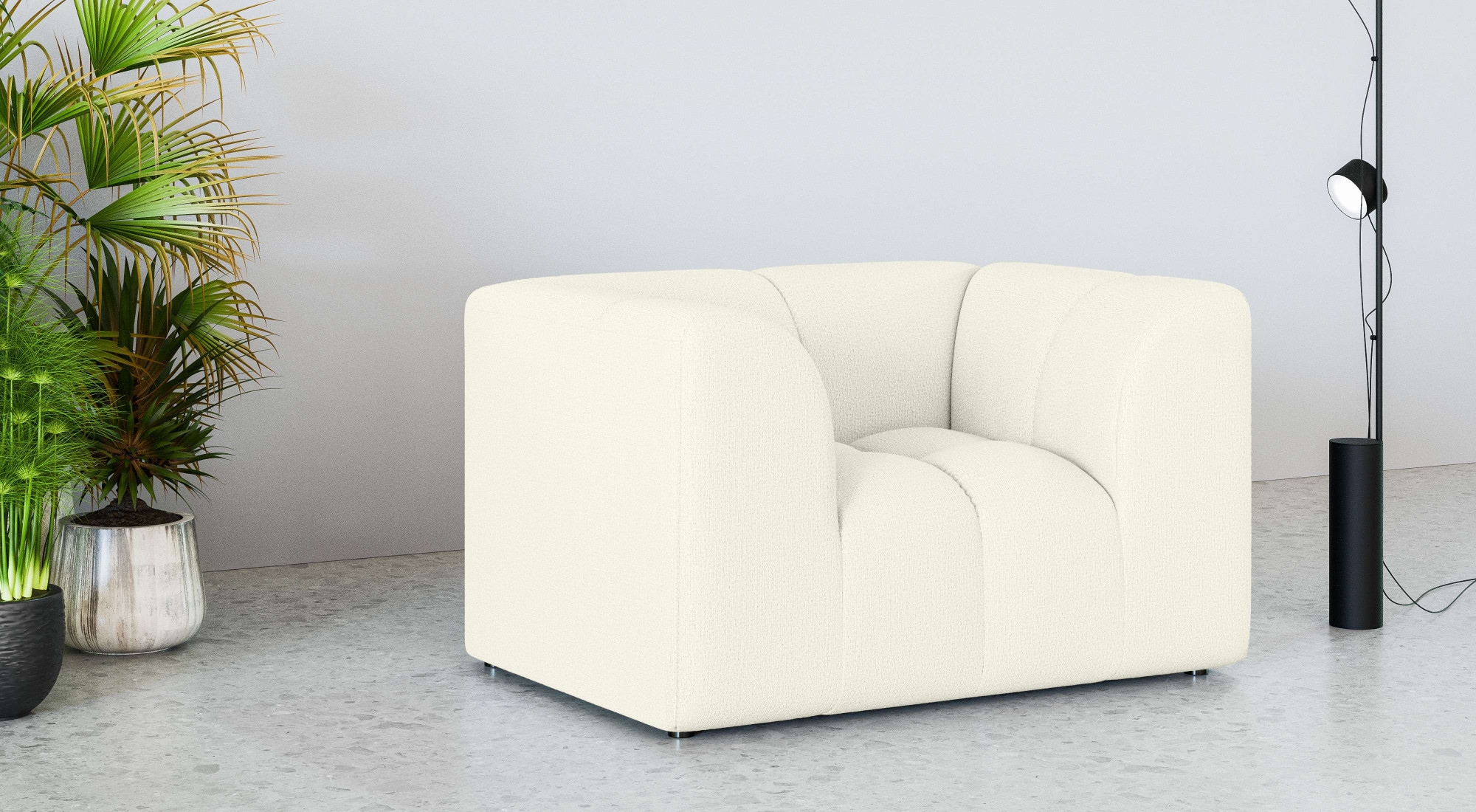 GOODproduct Fauteuil »TUURE Verlässliche Qualität, moderne Steppung, Breite 134cm« Bubble Optik, hoher Sitzkomfort, Wellenunterfederung