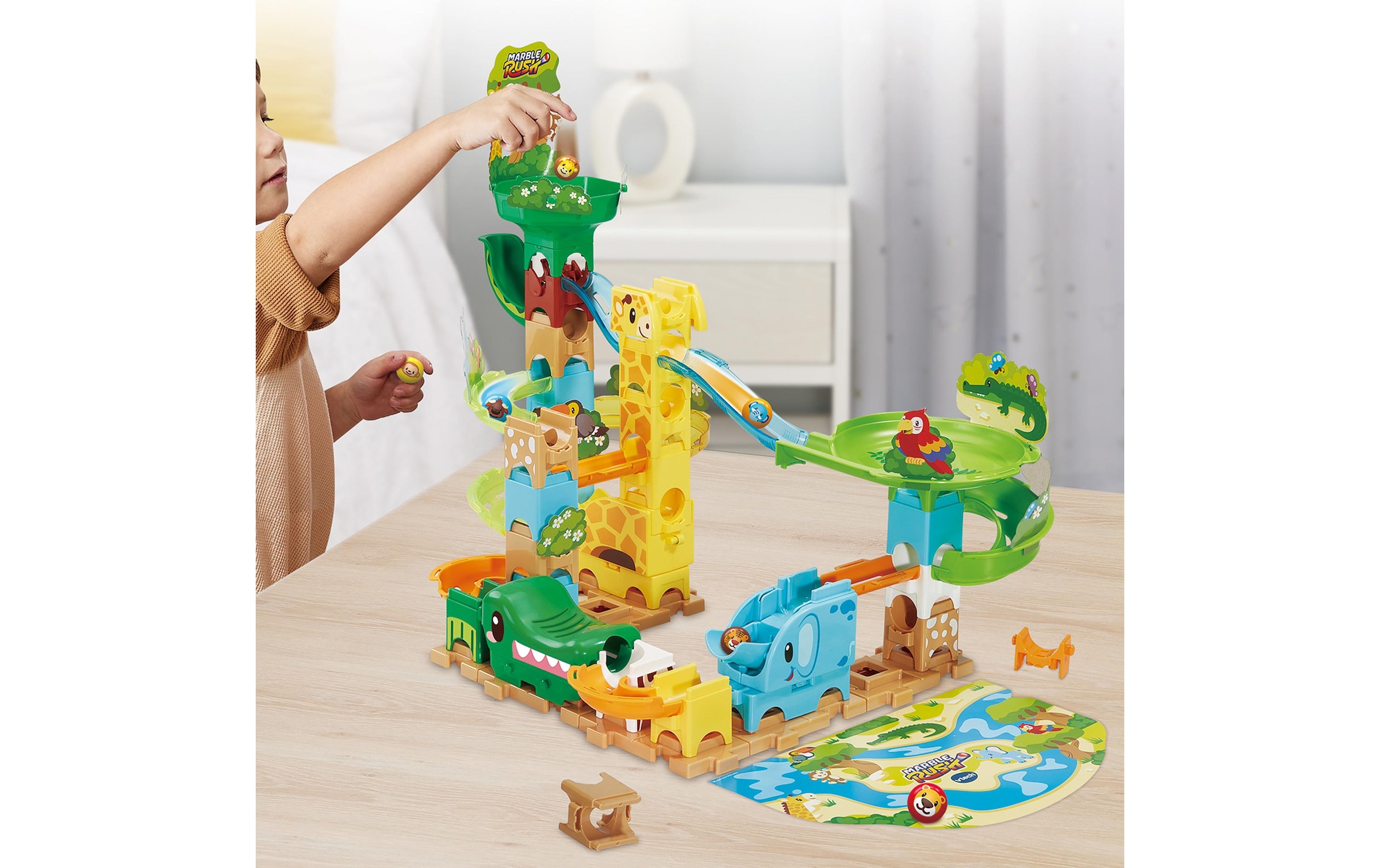 Vtech® Kugelbahn »Marble Rush Junior Animal Set J100 -FR-«