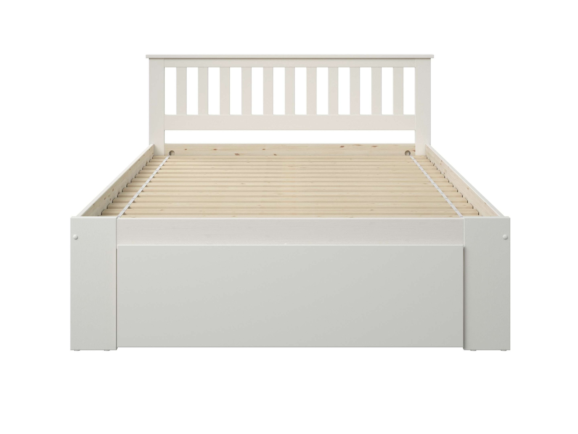 GOODproduct Lit en bois massif »Kallvin, platzsparend, 3 Bettkästen, Nachtschränke ausziehbar« comprend un sommier à lattes, 3 coffres de lit, certifié FSC®