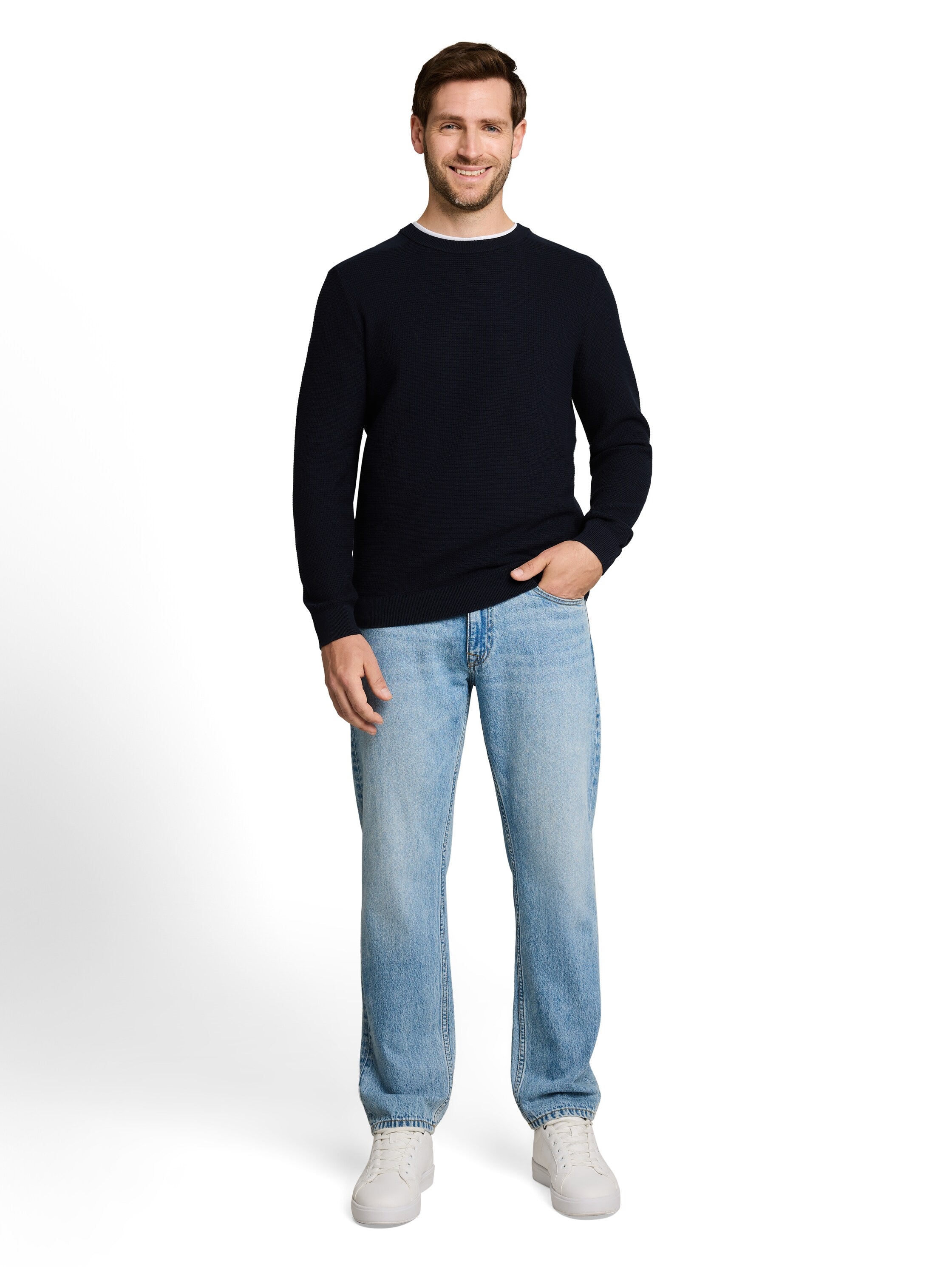 TOM TAILOR Pull en tricot avec col rond