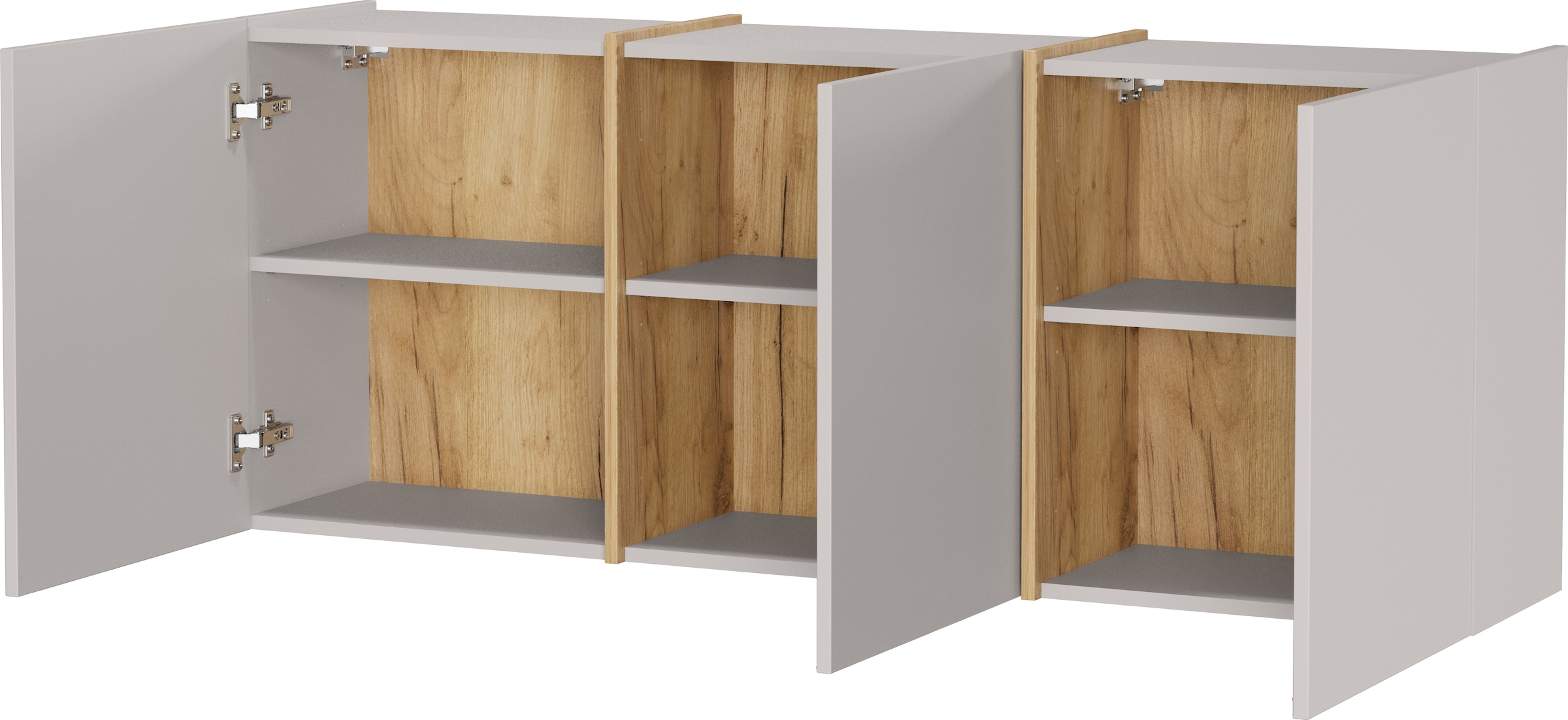 GERMANIA Armoire multi-usages »GW-Libbiano Plus« 1 cuis tlg. griffloses Design mit Balkonoptik