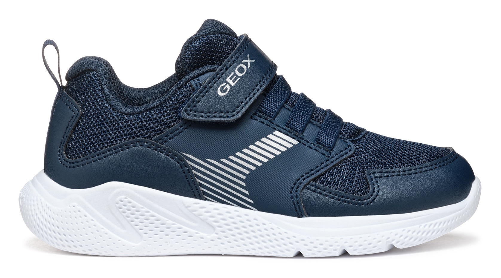 Geox Sneaker »J SPRINTYE BOY«  , Freizeitschuh, Klettschuh mit elastischen Schnürsenkeln