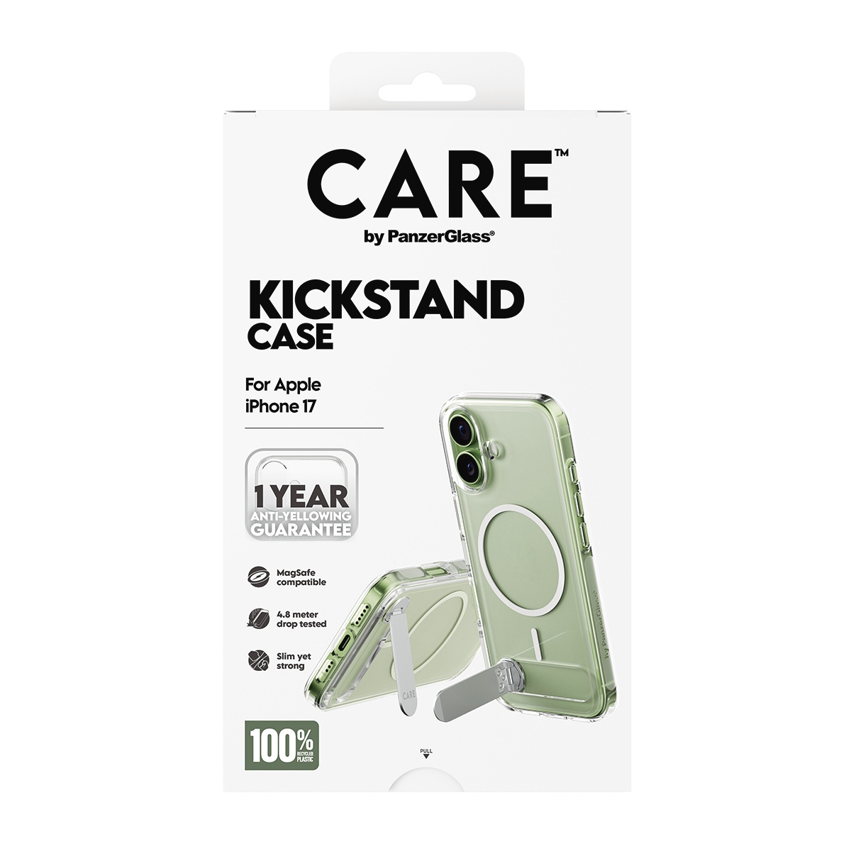 CARE by PanzerGlass Handyhülle »Kickstand Case für Apple iPhone 17« Apple iPhone 17 Backcover, Schutzhülle, Handyschutzhülle, Case, Schutzcase, stossfest