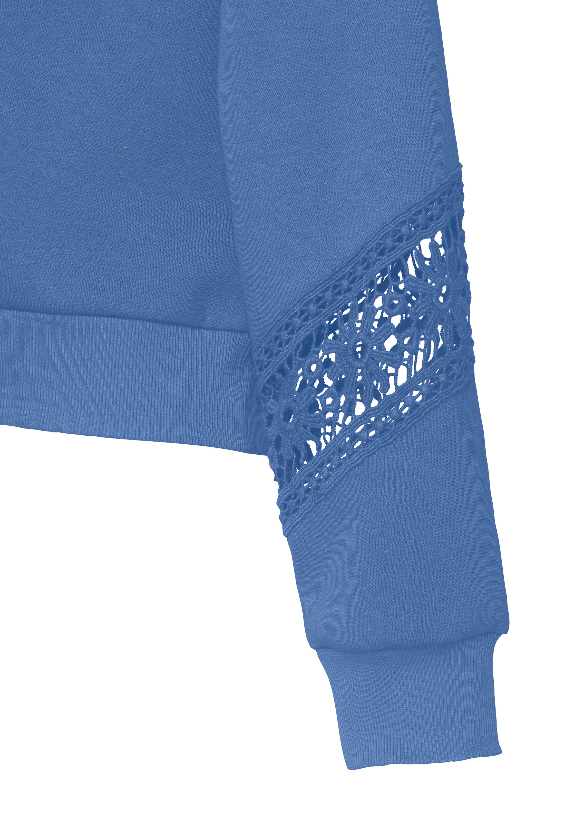 Vivance Sweatshirt , mit Spitzeneinsätzen an Schulter und Ärmel
