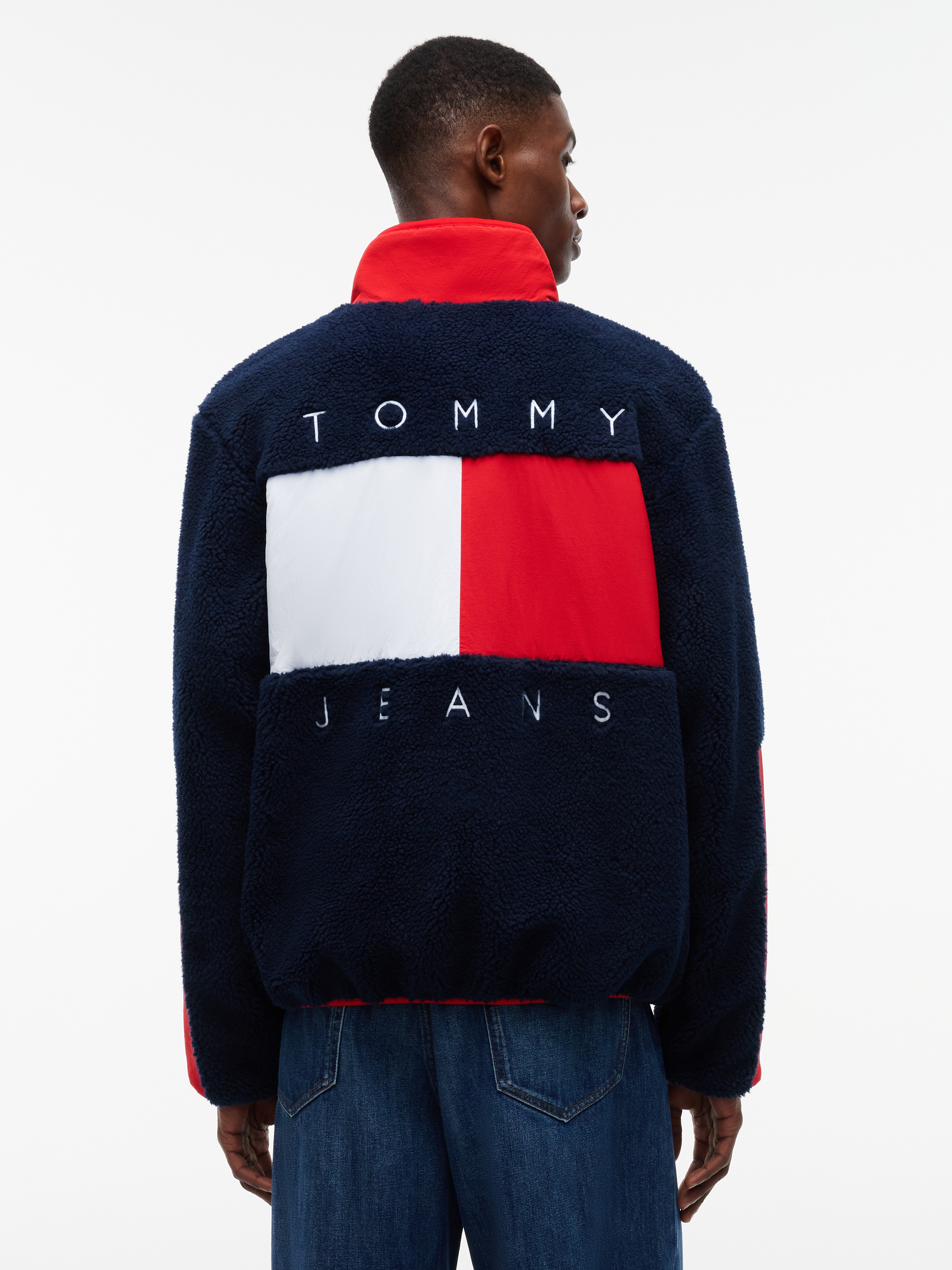 Tommy Jeans Veste polaire »TJM OUTDOORS FLEECE ZIP« polaire teddy, avec color block