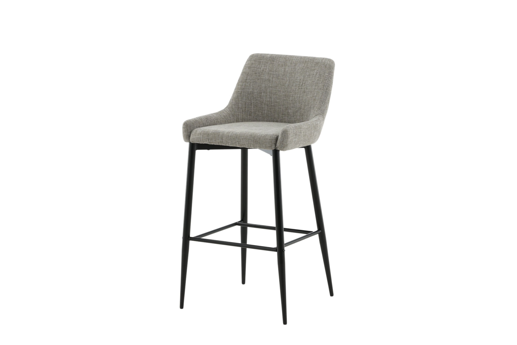 Venture Home Tabouret de bar »Plaza, 2er-Set Barhocker in beigem Leinen, schwarze Beine, 150 kg« Ensemble, 2 cuis tlg. Tabouret de bar, revêtement en tissu, pieds en métal, repose-pieds, accueillant