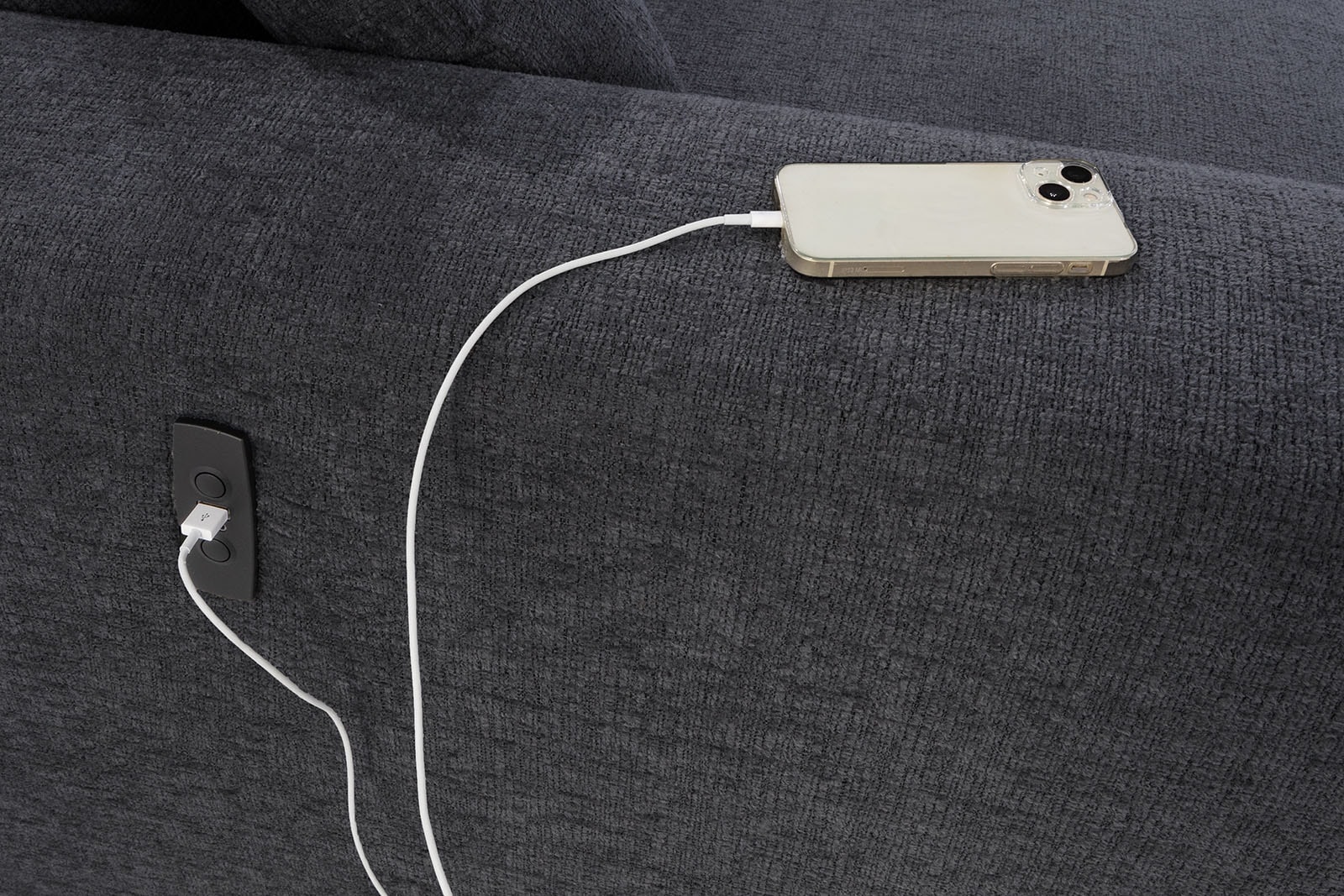 Jockenhöfer Gruppe Canapé d'angle »Slider L-Form, B: 277 cm Couch, 60cm elektrische Sitztiefenverstellung« capacité 140kg, connexion USB, réglage de la tête & coussin décoratif