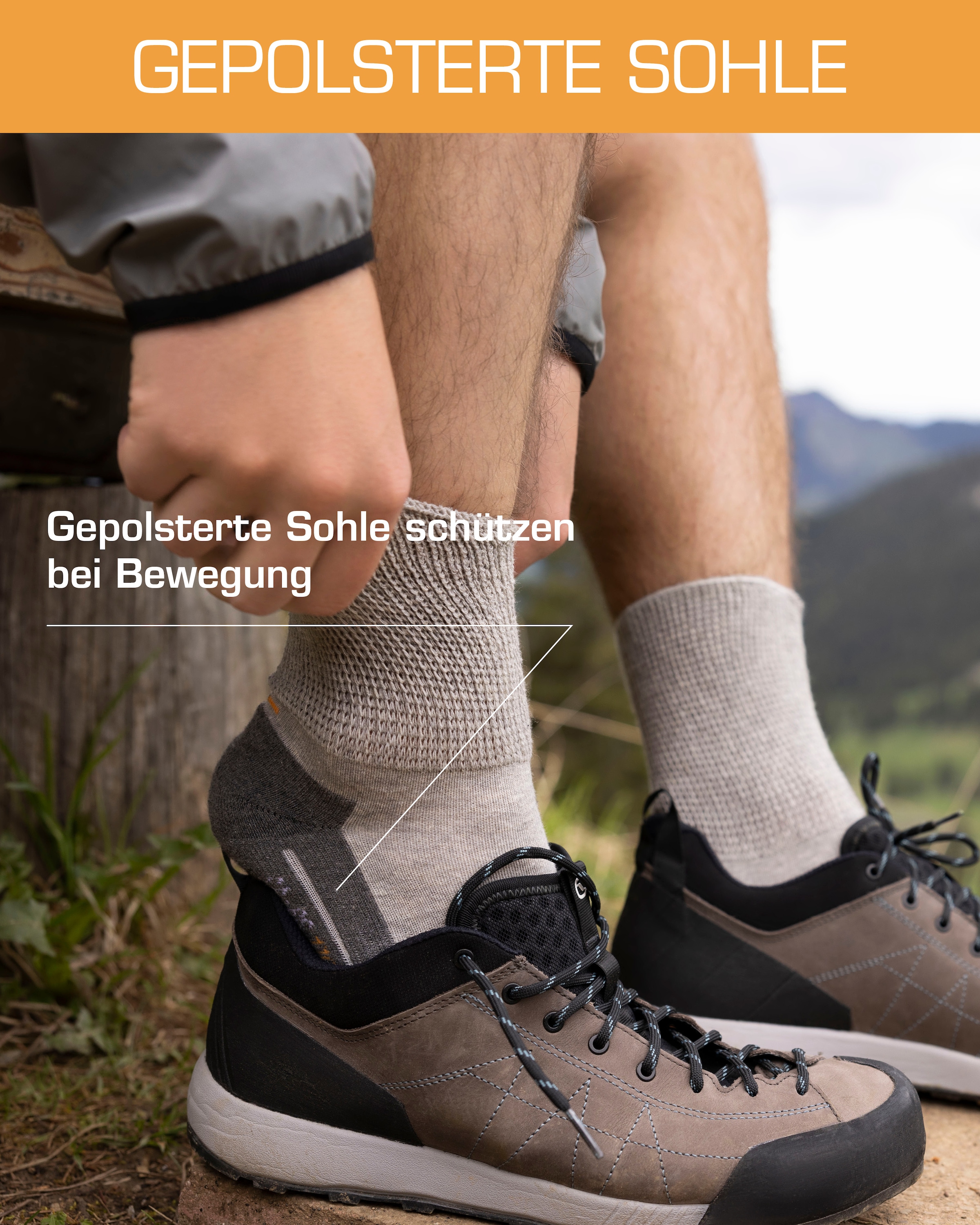 Camano Chaussettes »function« 4 cuis tlg. perfekte Feuchtigkeitsregulation