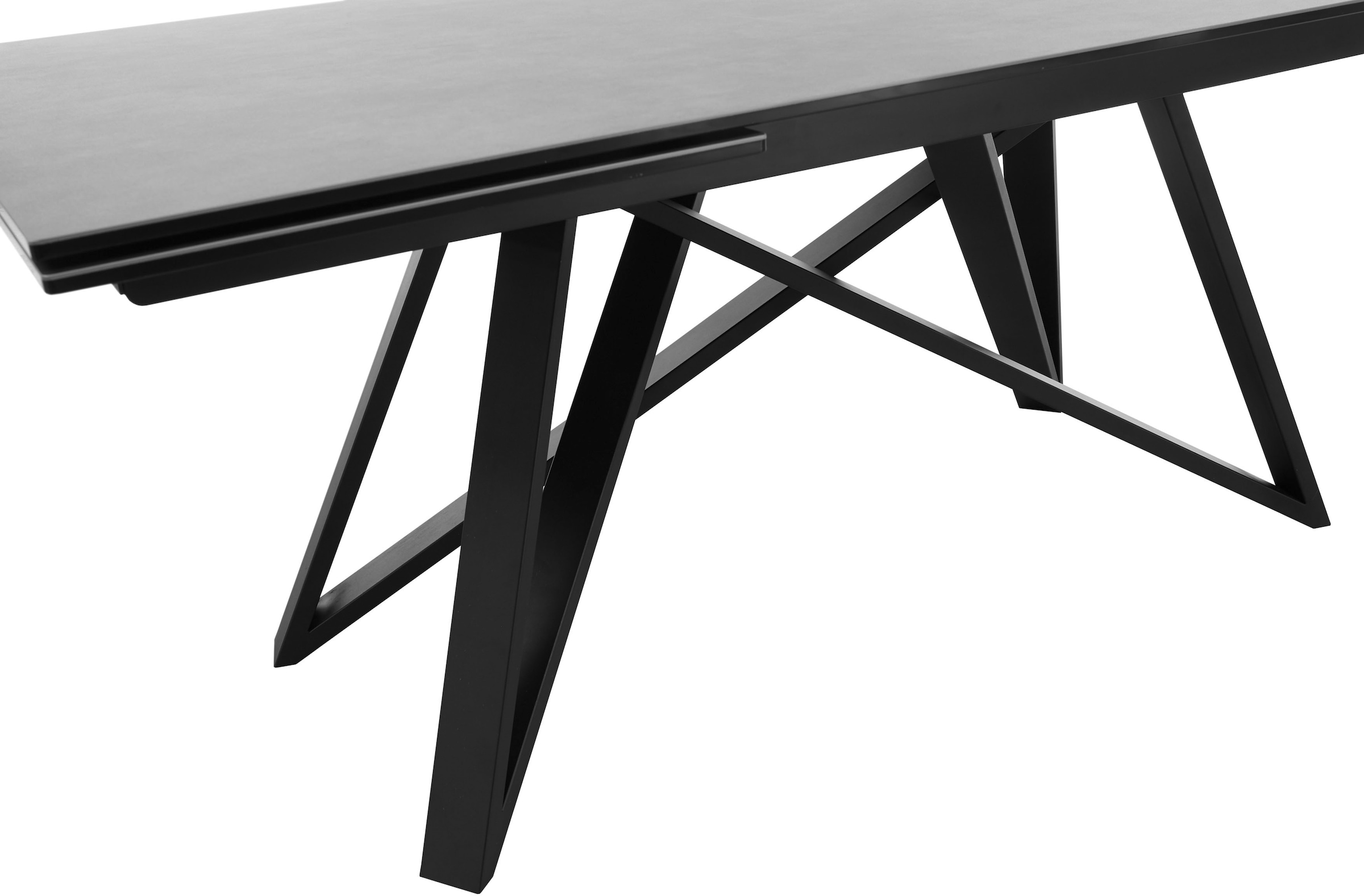 Stolkom Esstisch »Charly Esszimmertisch Keramik, ausziehbar 280 cm, BxHxT 180x75x95 cm« Keramikoberfläche,Tischplatte beidseitig ausziehbar 180 auf 280 cm