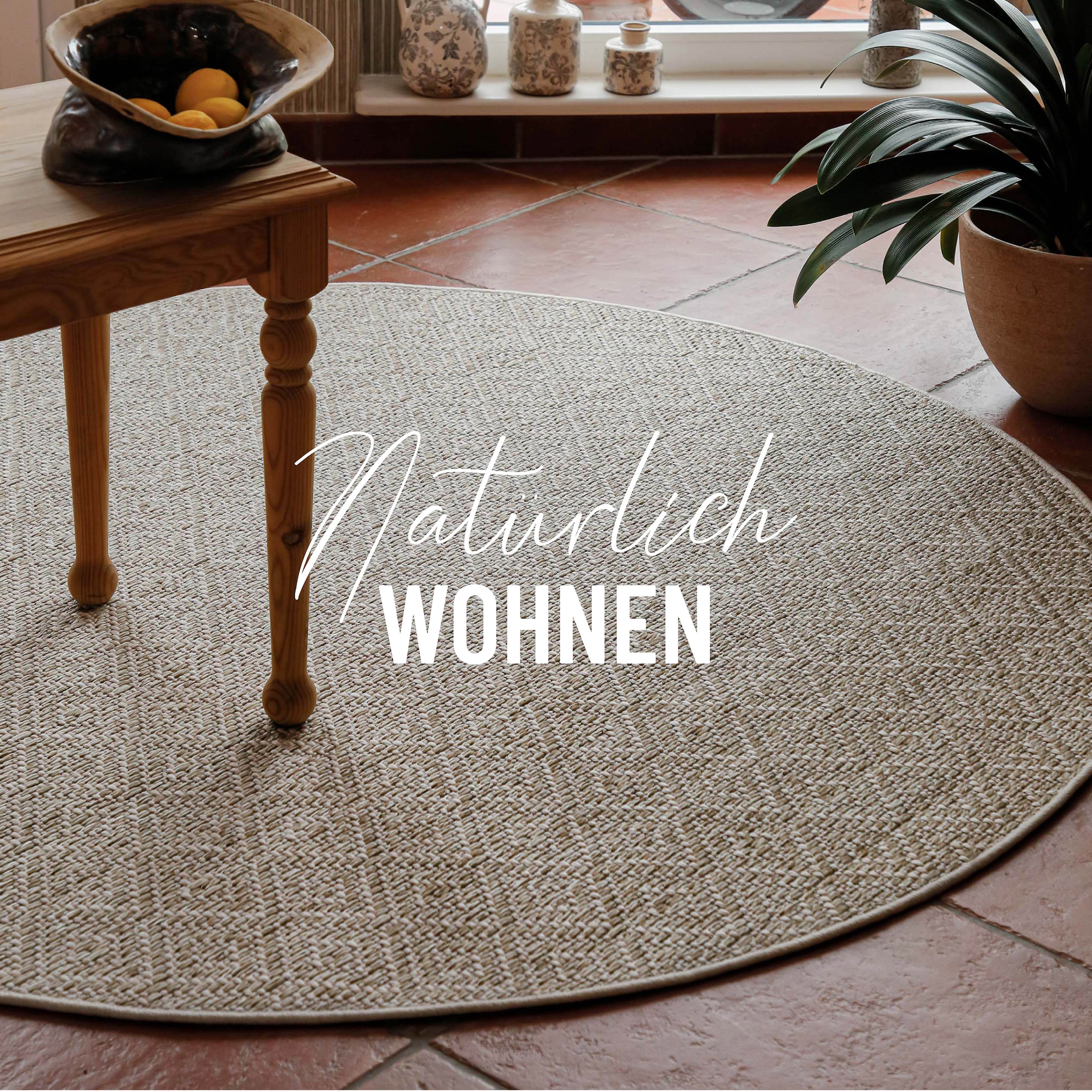 Wecon home Tapis »Miami Beach« Rond 5 mm Höhe In- & Outdoor Teppich, wetterfest, modernes Rauten Muster, Balkon