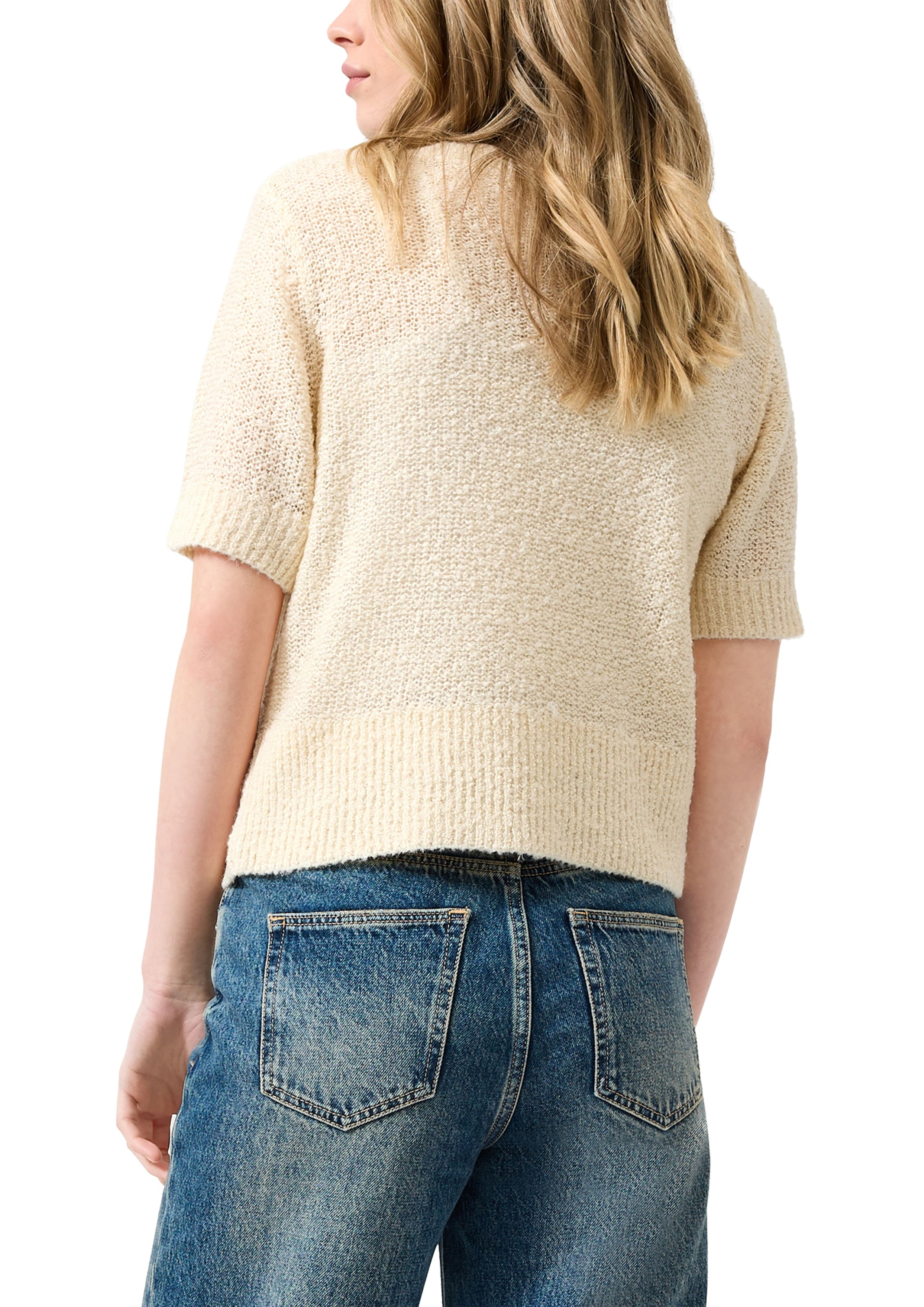 QS Strickpullover Halbarm-Strickpullover