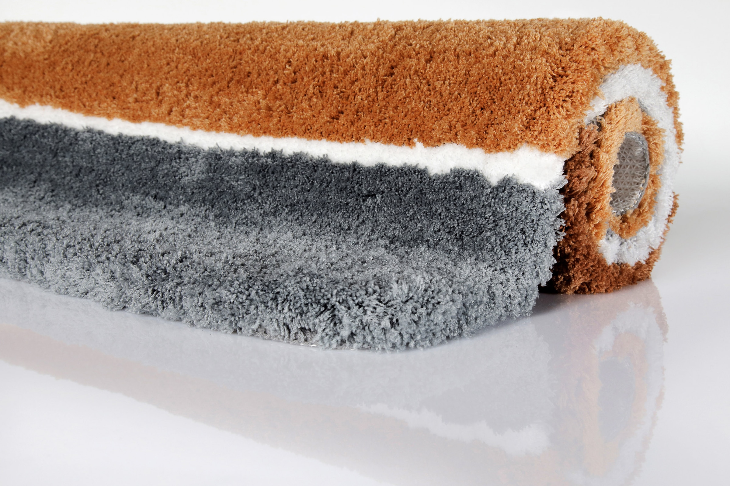 Homie Living Tapis de bain »Rio Marina« Höhe 30 mm flauschiger Badteppich, modern gestreift, waschbar, Badezimmerteppich