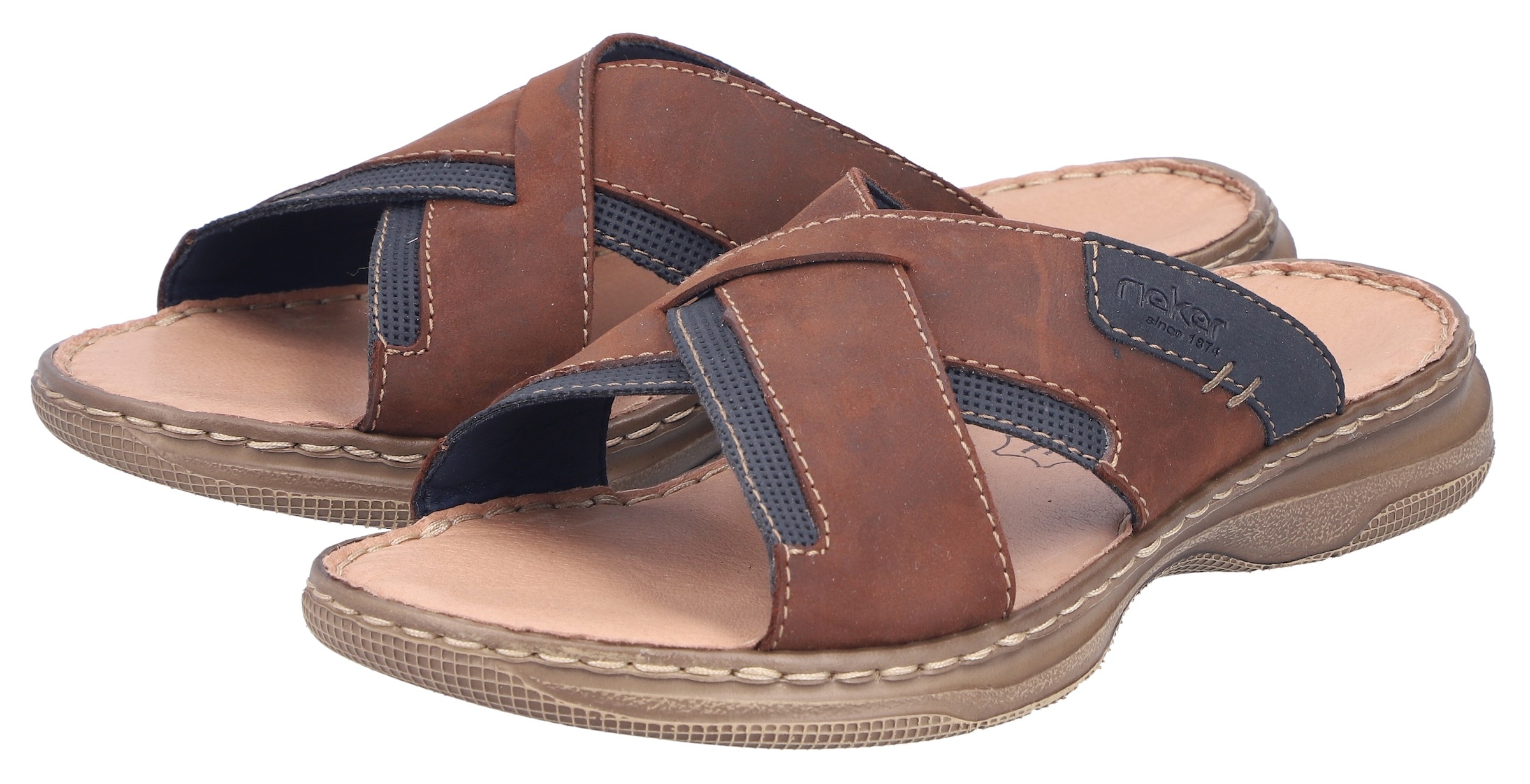 Rieker Pantolette  Chaussure d'été, chaussure de plage, chaussure de vacances avec bandage croisé