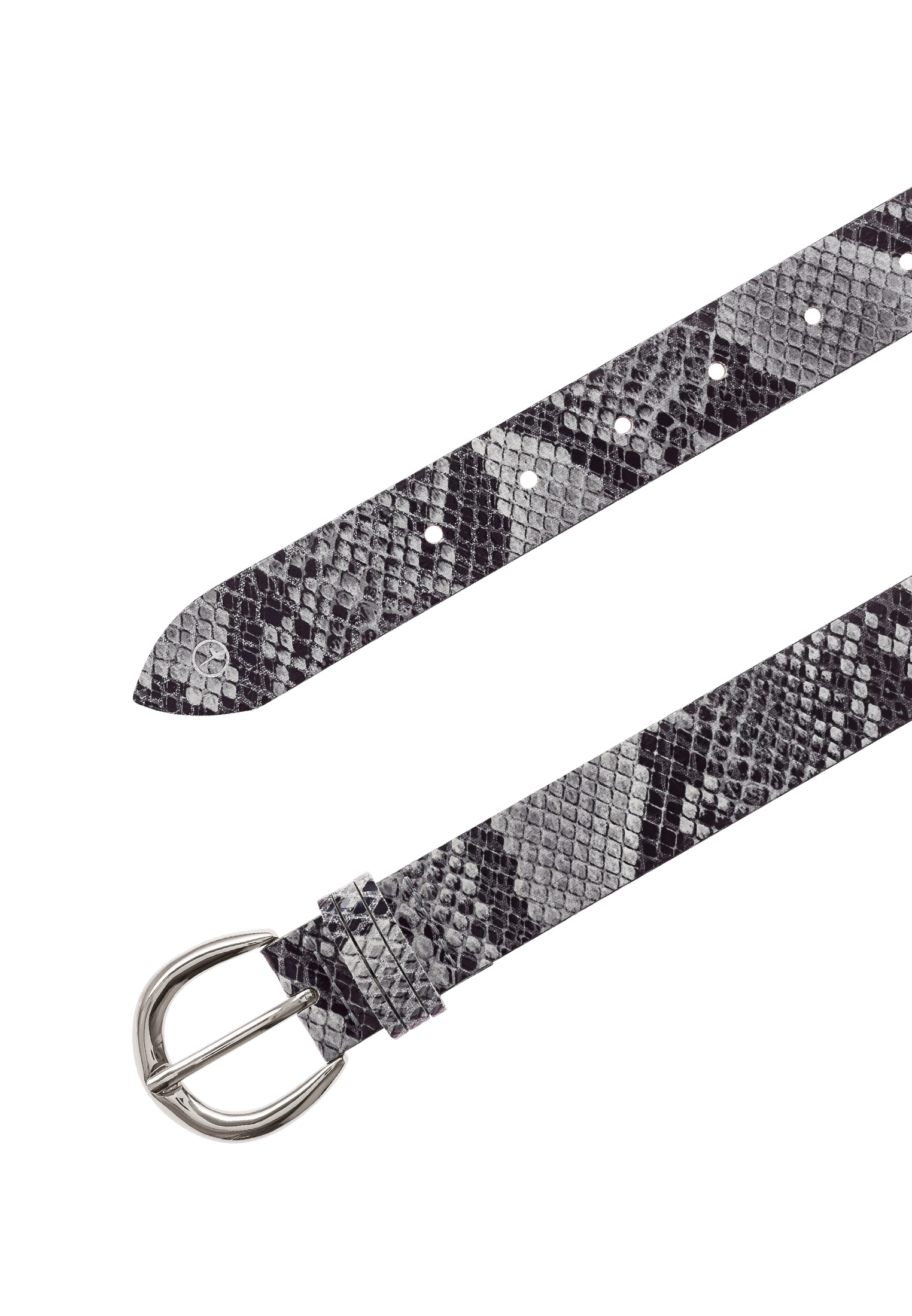 Tamaris Ceinture en cuir »"Deena Silver"« Aspect motif serpent