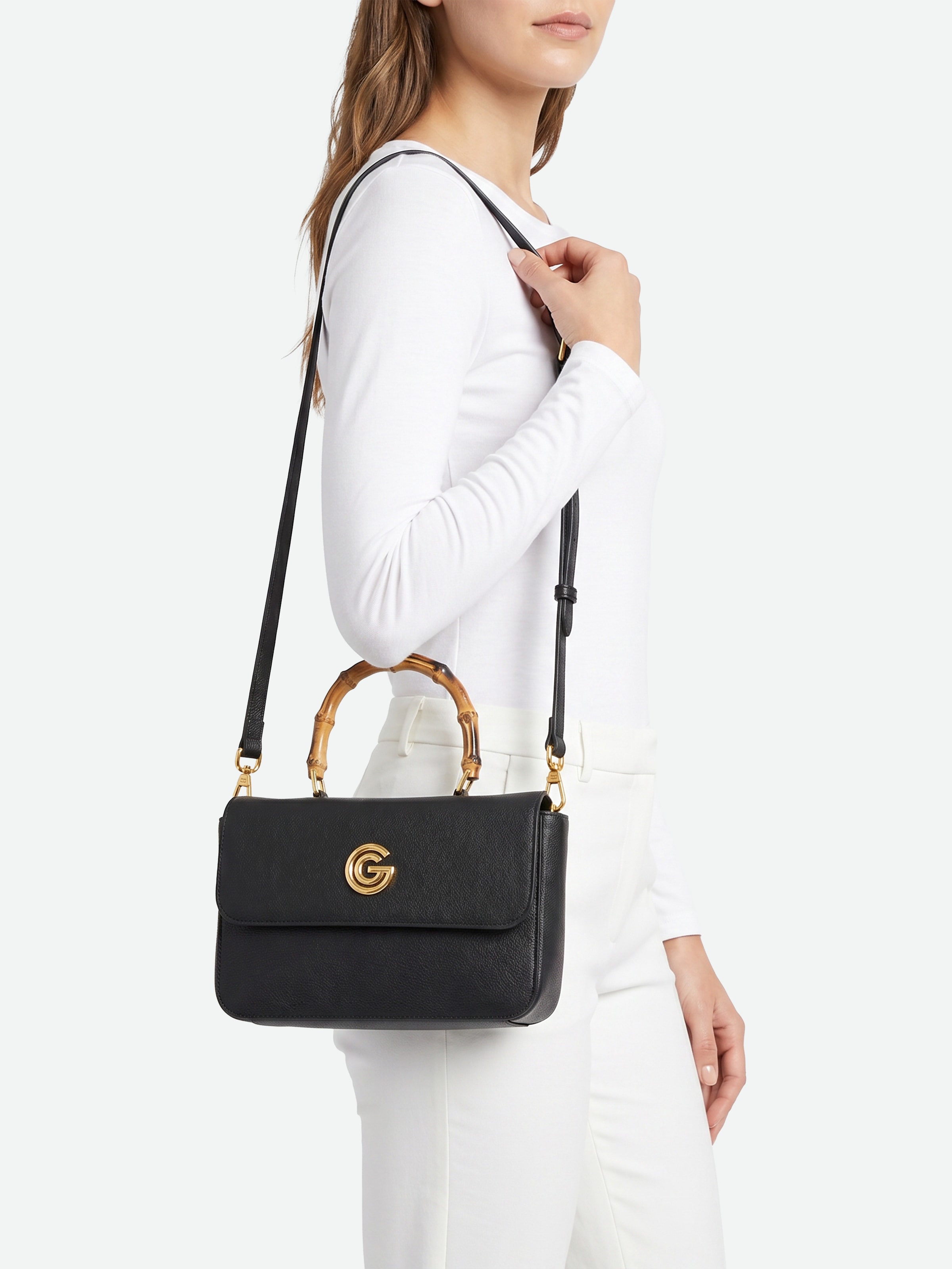 GABRIELLA G By Gabriella Gucci Sac à main »AGATHA« Sac à main pour femme, sac à épaule, sac bandoulière avec application de logo