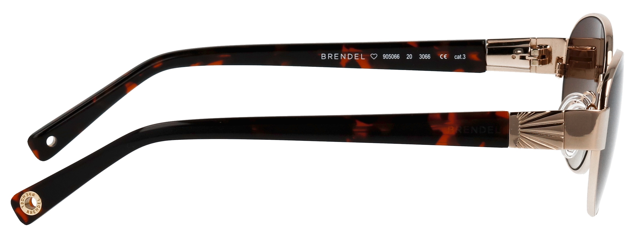 BRENDEL eyewear Lunettes de soleil »Modell 905066« Form Oval, Logoschriftzug auf Bügel, Metallfassung