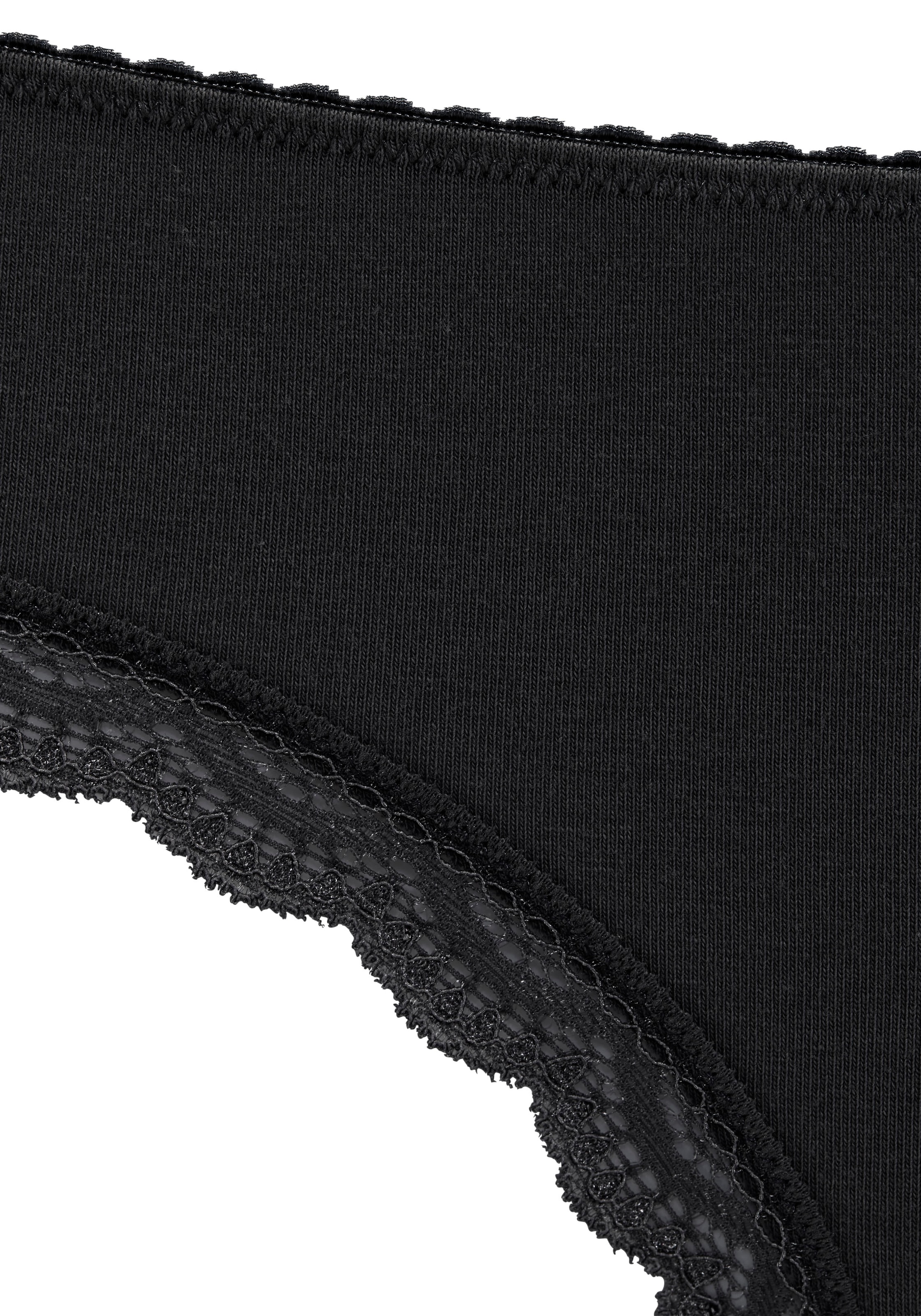 LASCANA Slip brésilien pack de 5,  en coton élastique avec dentelle délicate, avec boîte de rangement