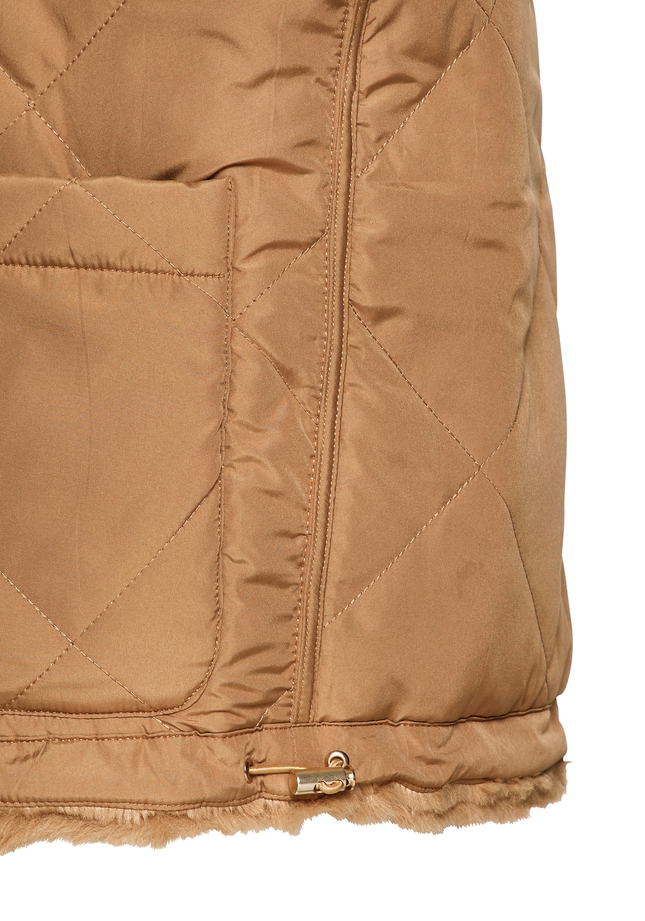 LASCANA Gilet réversible , wendbare Steppweste mit flauschigem Fellimitat