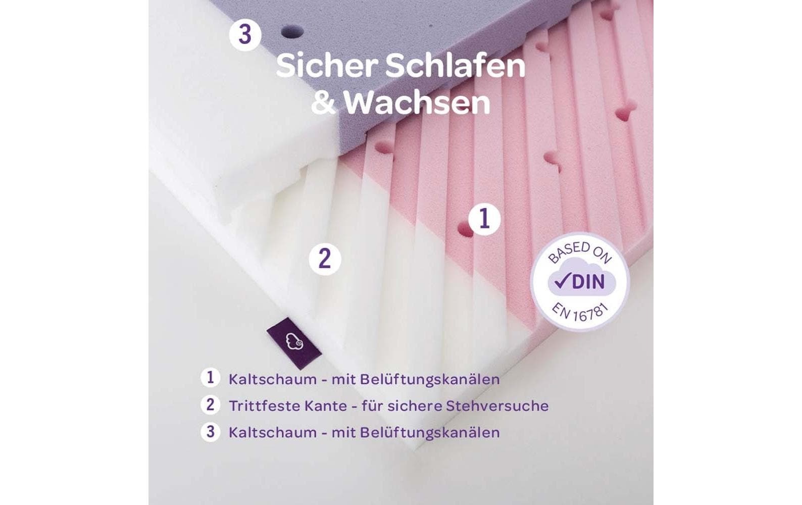 Träumeland Matelas pour enfants »Polarstern« 11 cm hoch 1 cuis tlg.