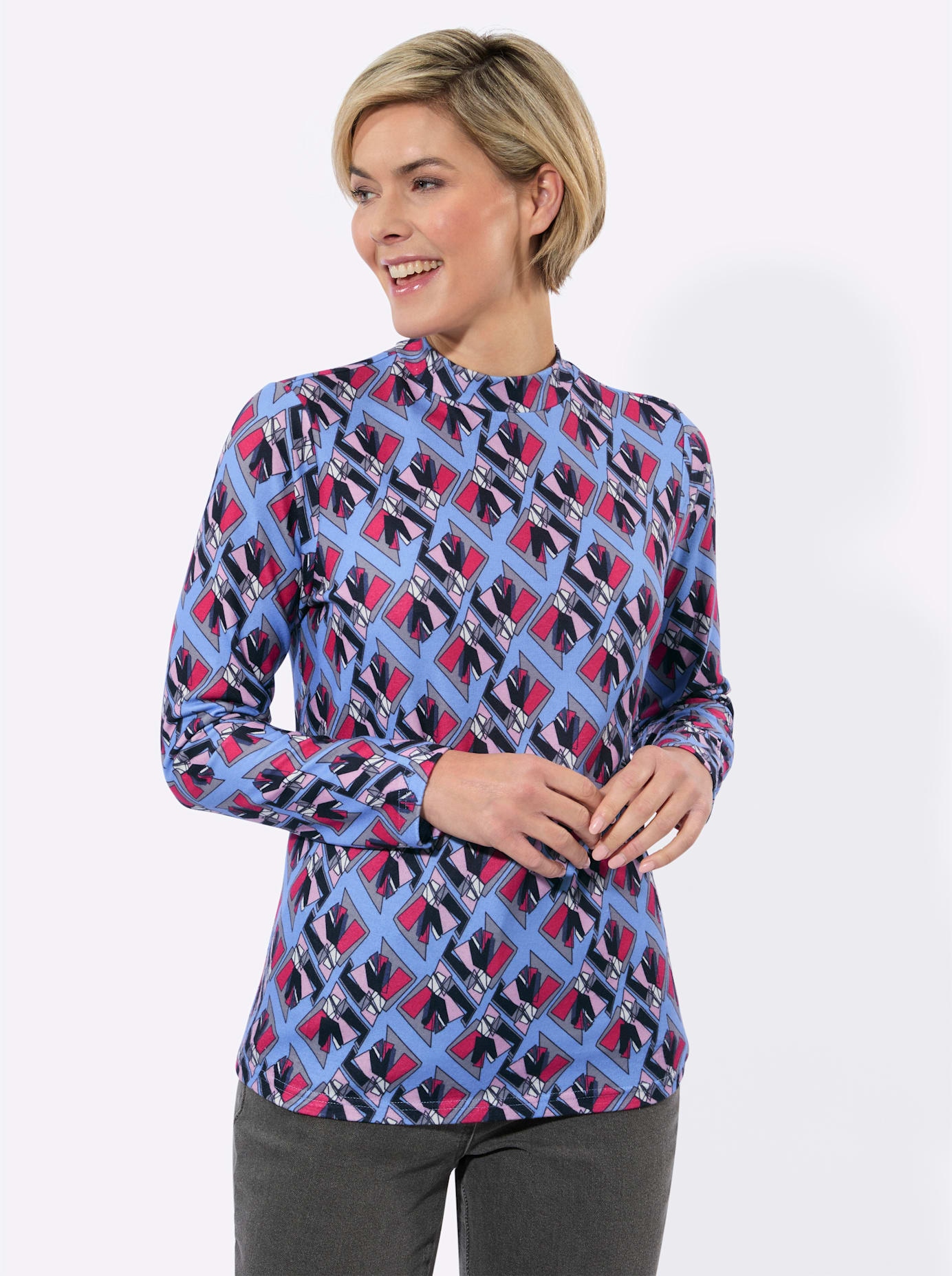 Classic Basics T-shirt à col montant »Winter-Shirt« 1