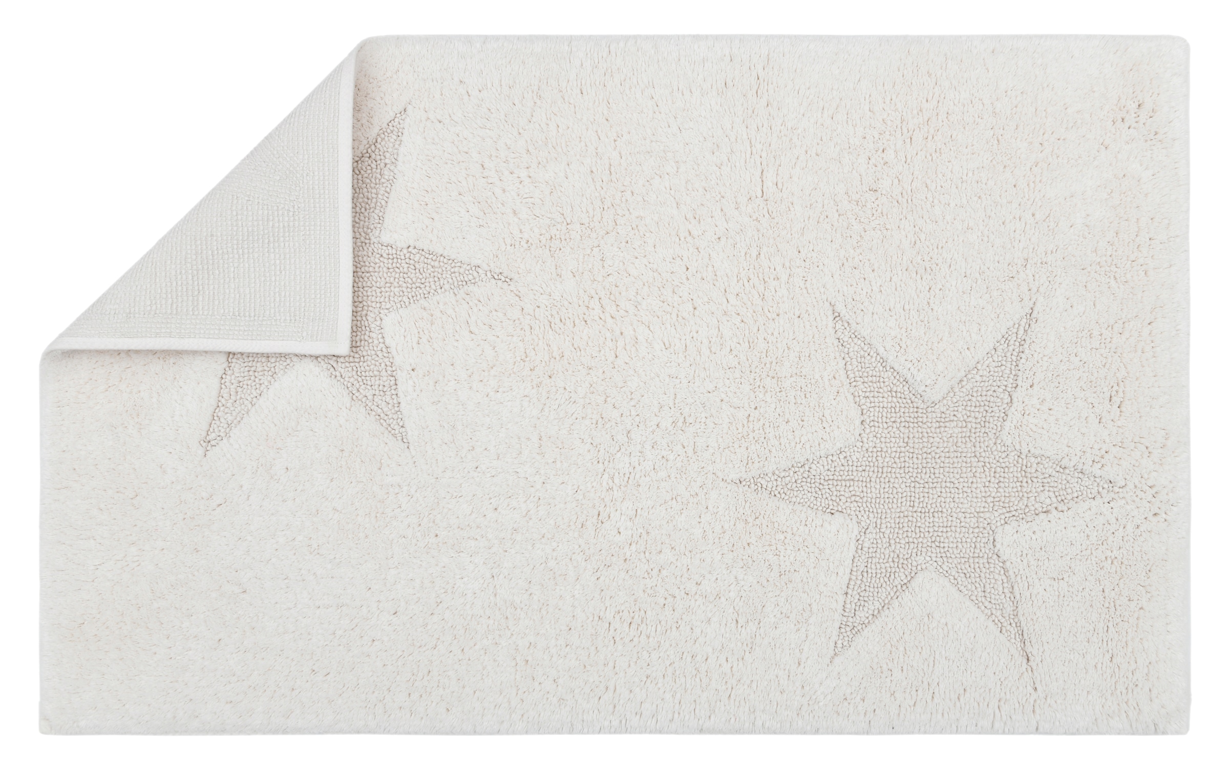 GOODproduct Tapis de bain »Marie, Badvorleger, Badezimmer Teppich« Höhe 13 mm revêtement antidérapant Résistant | compatible chauffage au sol tapis de bain, motif étoile, structure relief, aussi en set