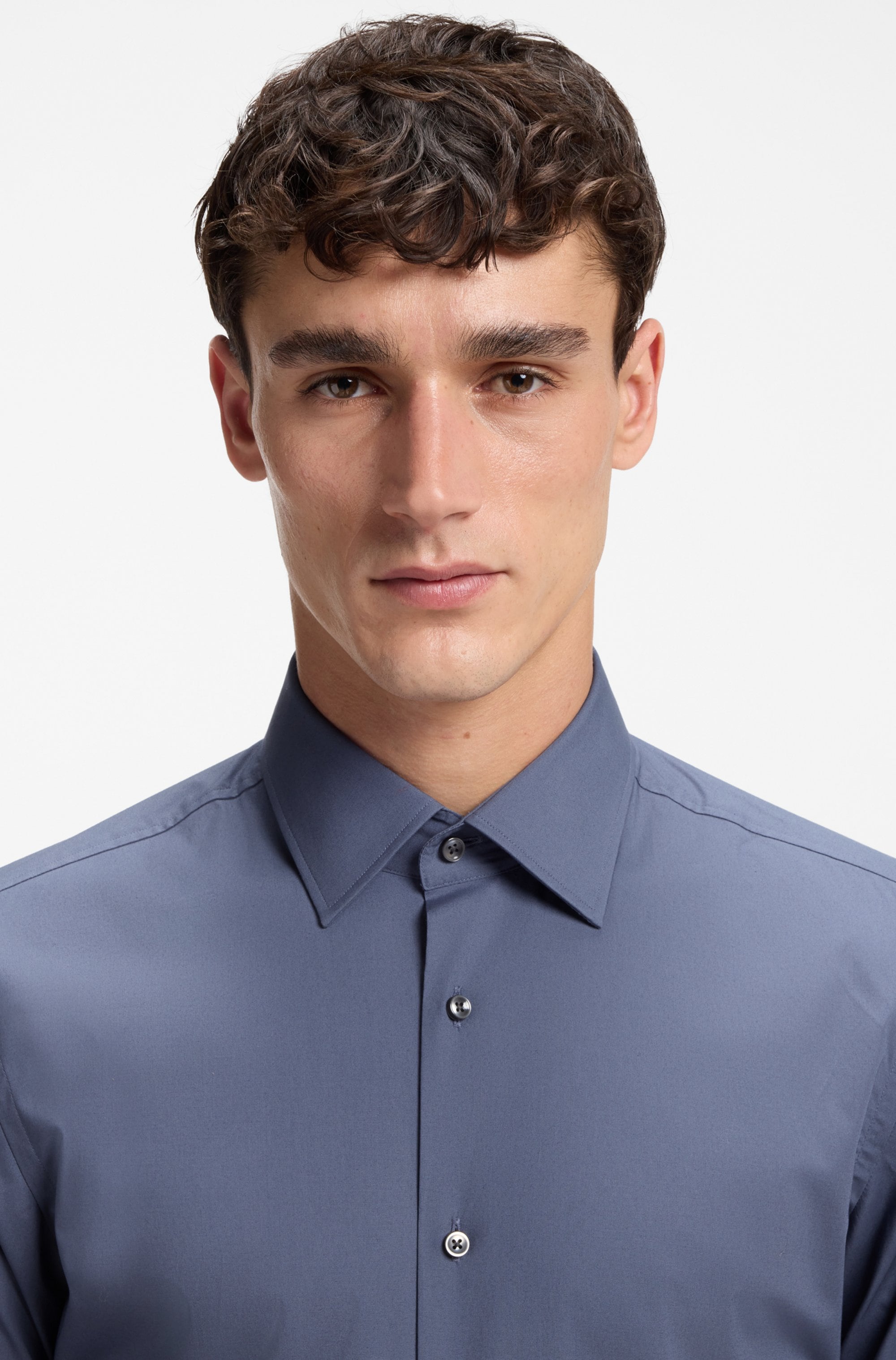 BOSS Chemise d'affaires »Hank« Kentkragen, Slim-Fit, bügelleichte Qualität