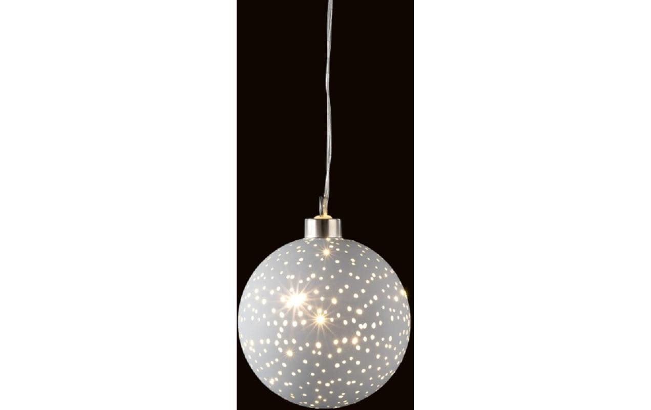 STT Lumière décorative LED »Hänger Glamour Ball S, Ø 10 cm, Weiss« blanc chaud