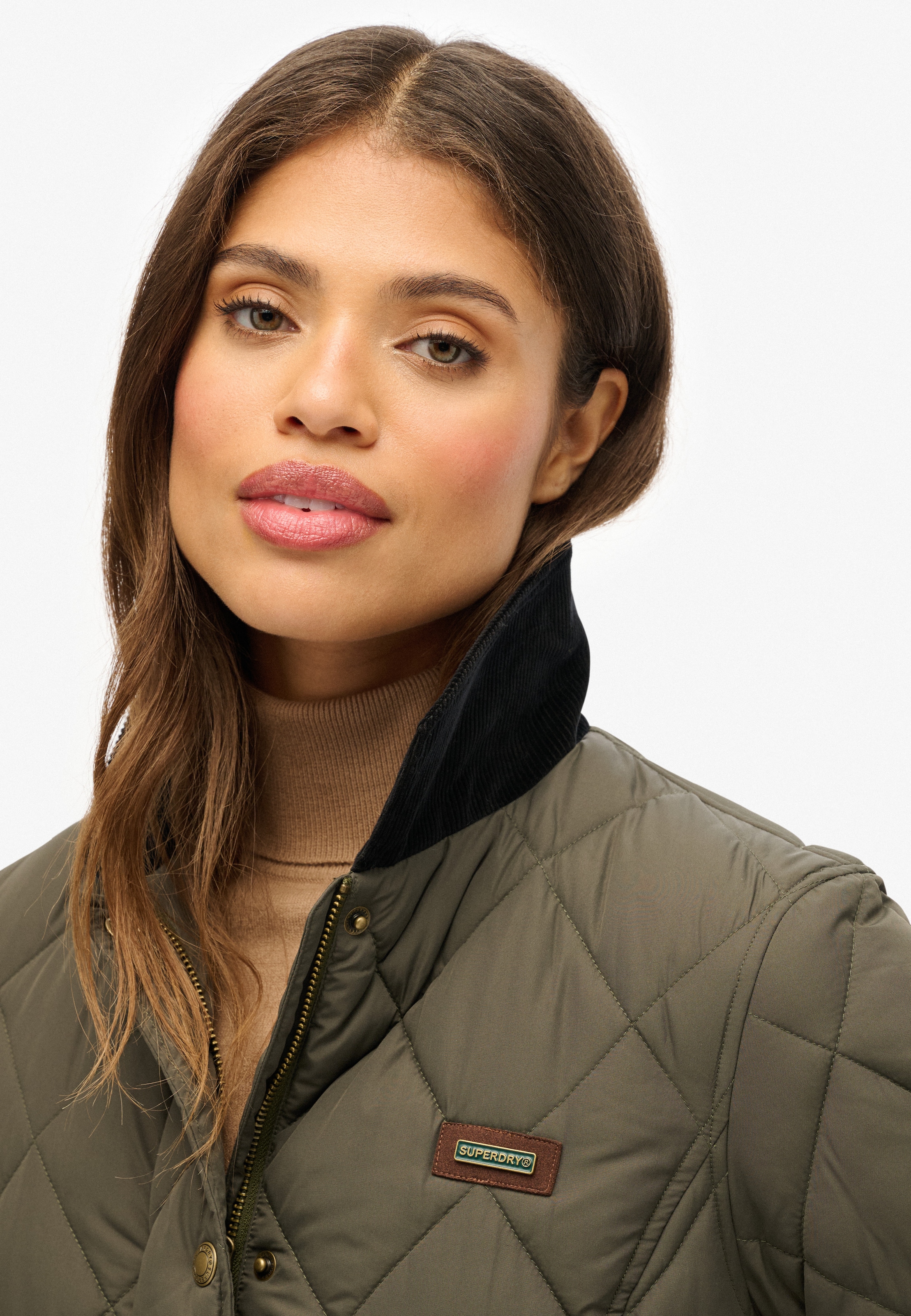 Superdry Steppjacke »CORD TRIMMED LINER JACKET« ohne Kapuze