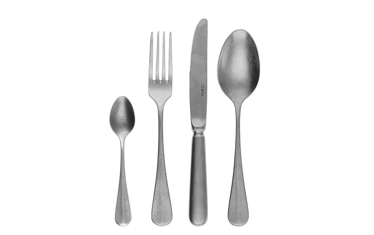 Sola Besteck-Set »Baguette Vintage 24-teilig, Silber/Hellgrau«
