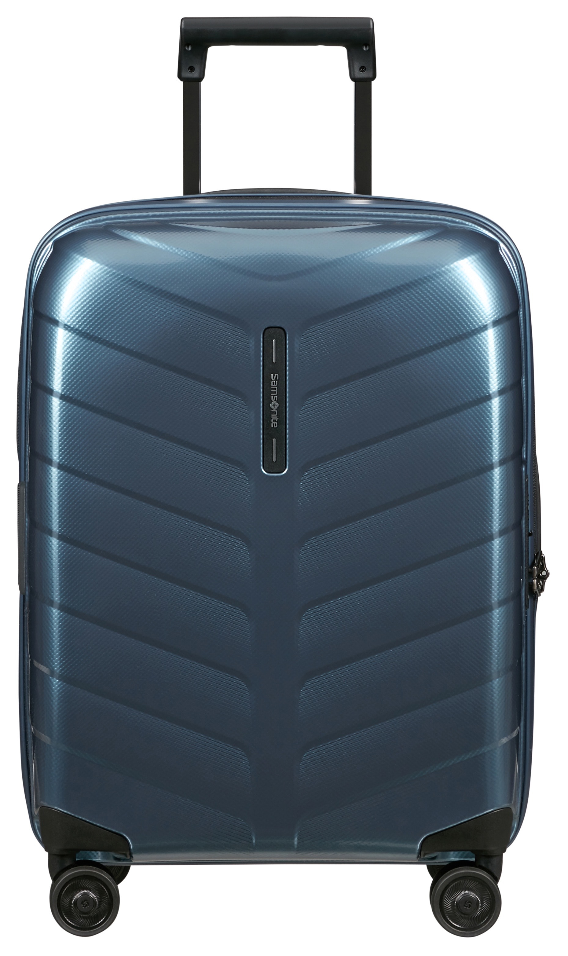 Samsonite Trolley à coque dure »ATTRIX, verschiedene Grössen und Farben« 38 litre 4 Rollen en polypropylène, avec compartiment au fond, poche zippée et sacoche