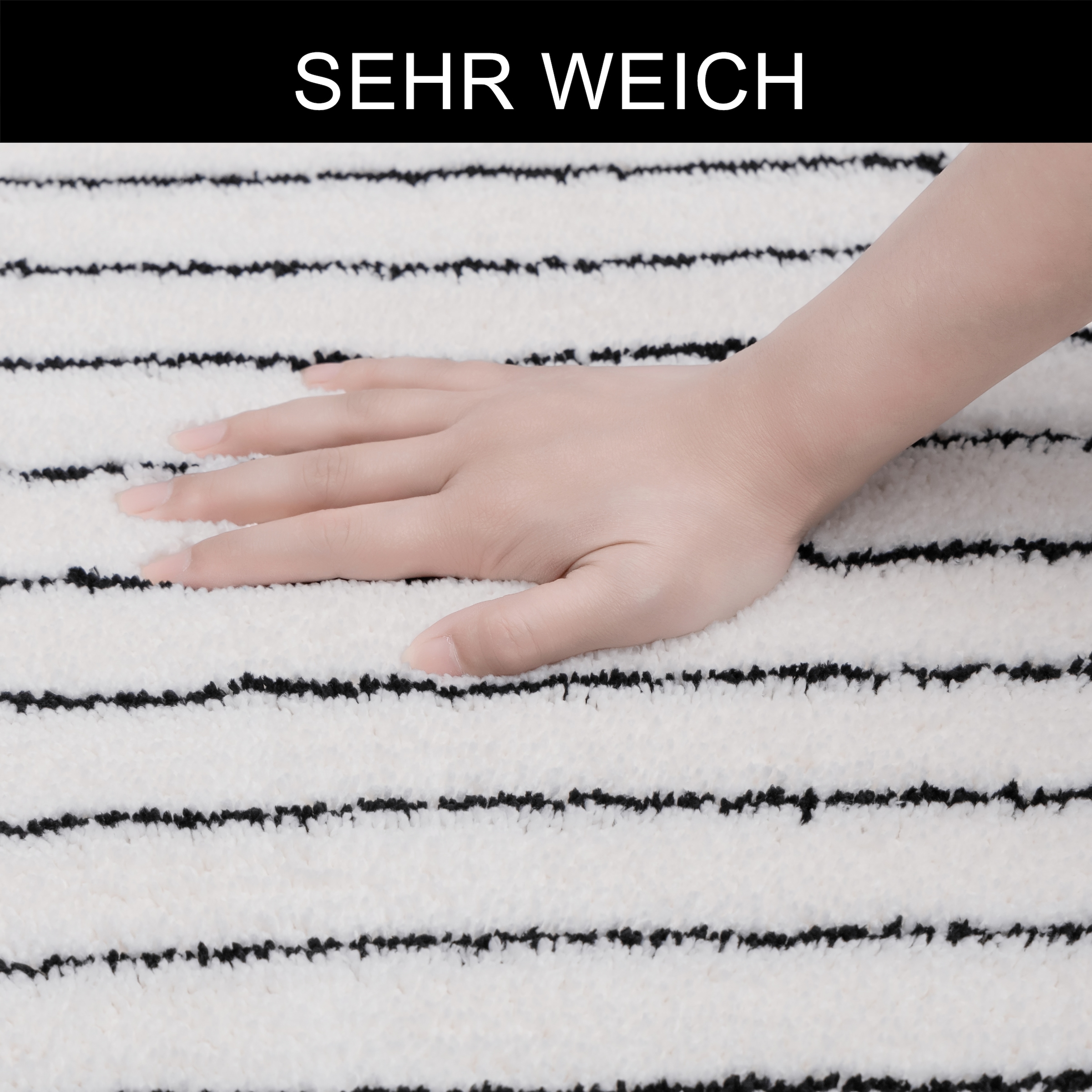 LeGer Home by Lena Gercke Badematte »Tamsin, Badvorleger, Badezimmer Teppich, Duschvorleger« Höhe 10 mm rutschhemmend beschichtet fussbodenheizungsgeeignet | schnell trocknend Streifen, modern