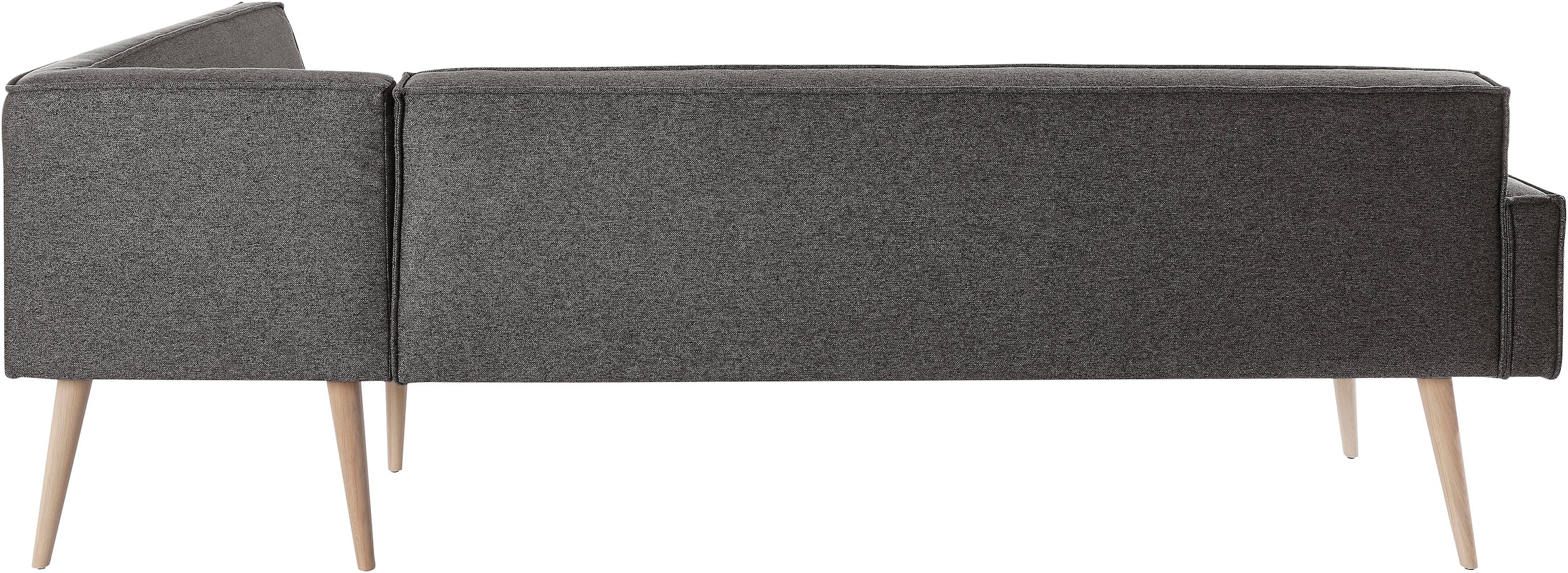 exxpo - sofa fashion Eckbank »Lungo, moderne Kedernaht, bequem und elegant, hoher Holzfuss« hochwertige Detailverarbeitung, frei im Raum stellbar