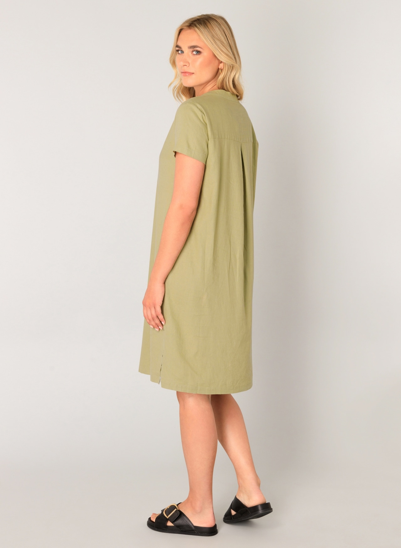 Base Level Robe tunique »Yacin« Sommerkleid mit Leinen