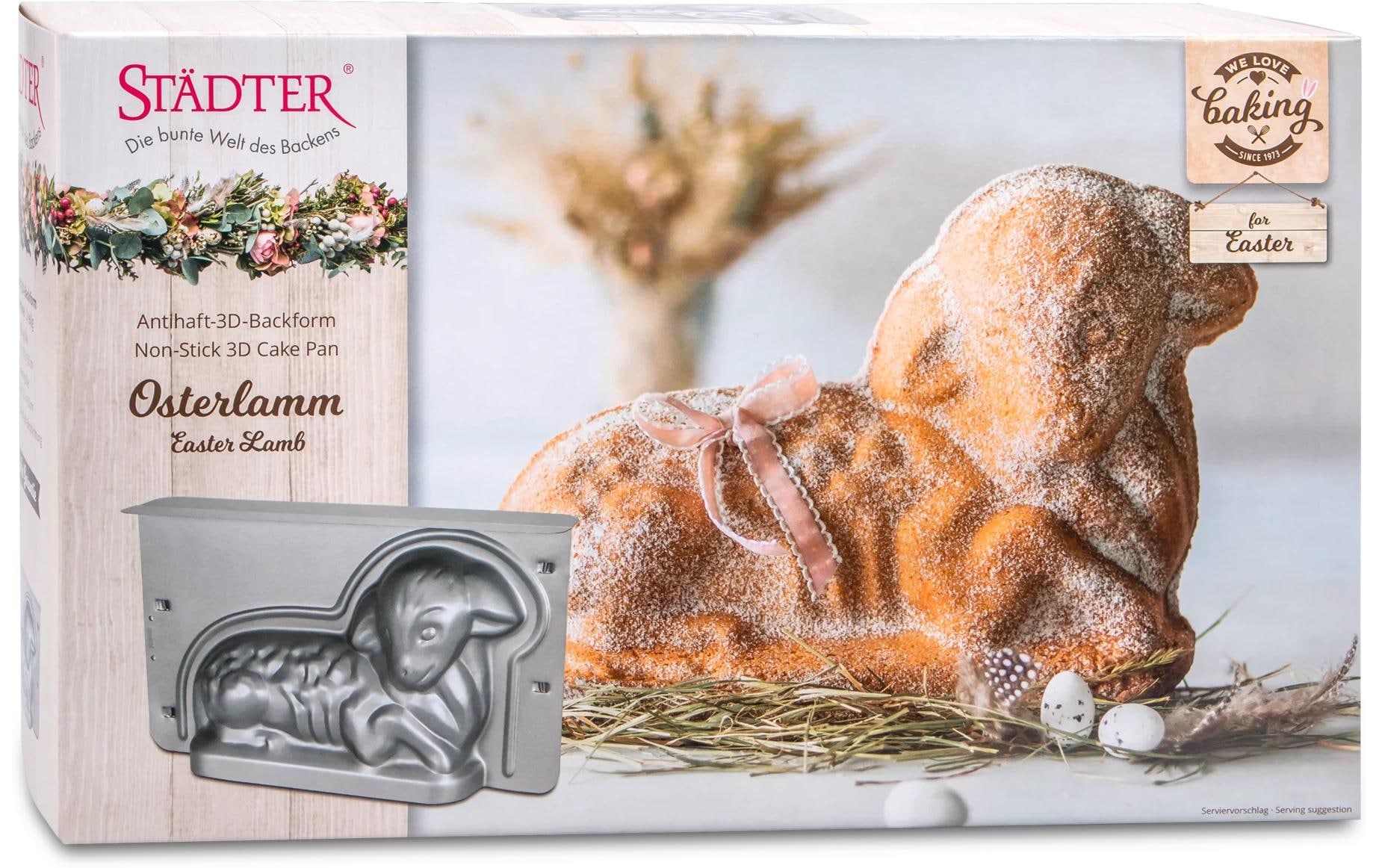 STÄDTER Backform »3D Osterlämmchen 36 x 22 x 9,5 cm«