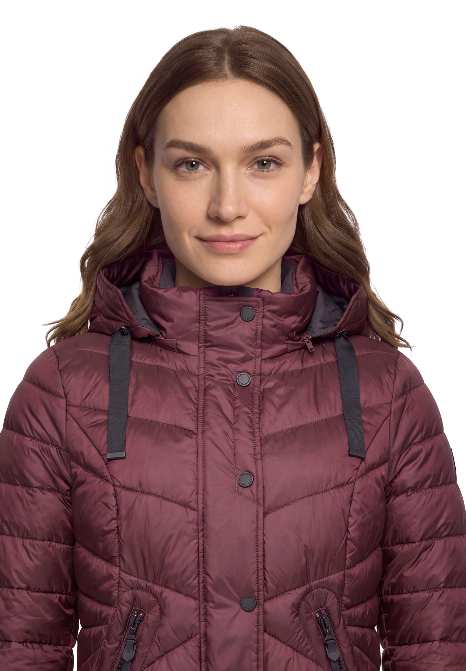Gil Bret Steppjacke mit Kapuze mit abnehmbarer Kapuze und verdecktem Reissverschluss