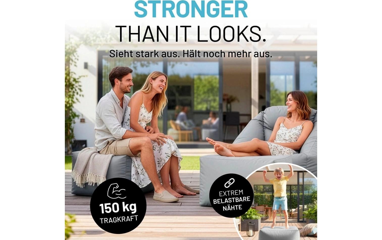 Lumaland Sitzsack »In-& Outdoor 60 x 45 x 35 cm«