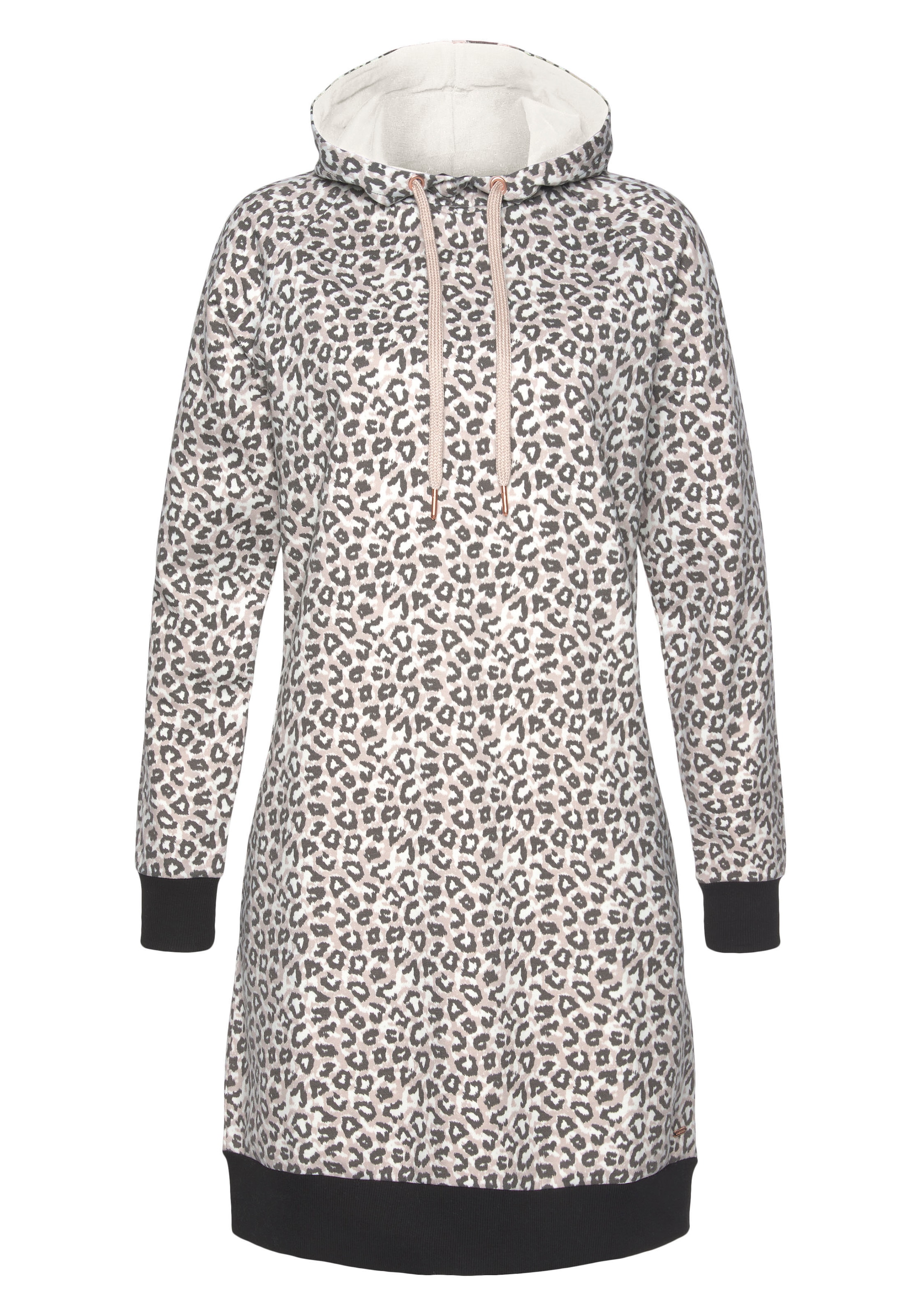 LASCANA Sweatkleid Eingrifftaschen mit Kapuze und seitlichen Eingrifftaschen, Loungewear