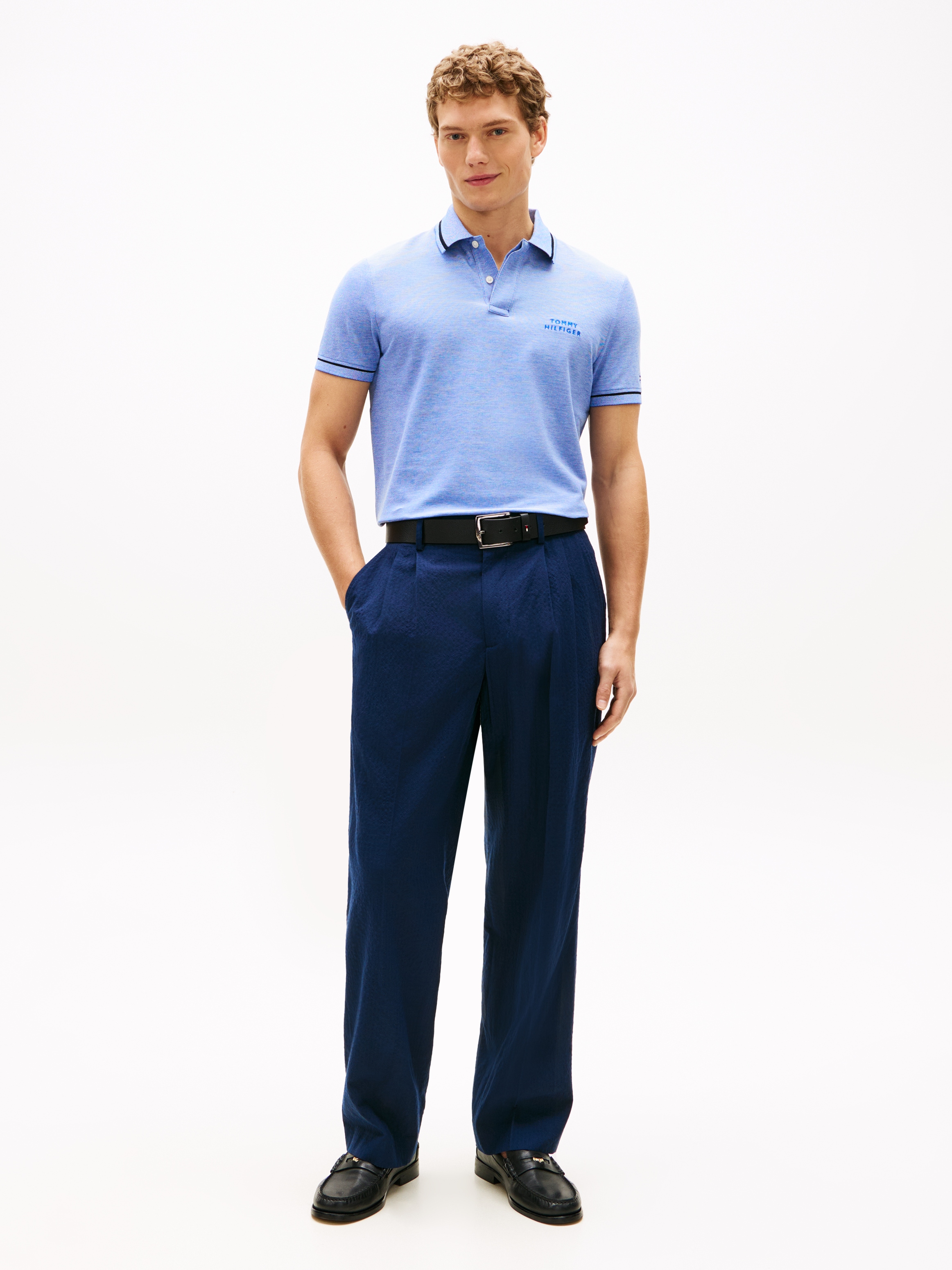 Tommy Hilfiger Polo »OXFORD TWO TONE REGULAR PLACKET« Regular fit mit Polokragen