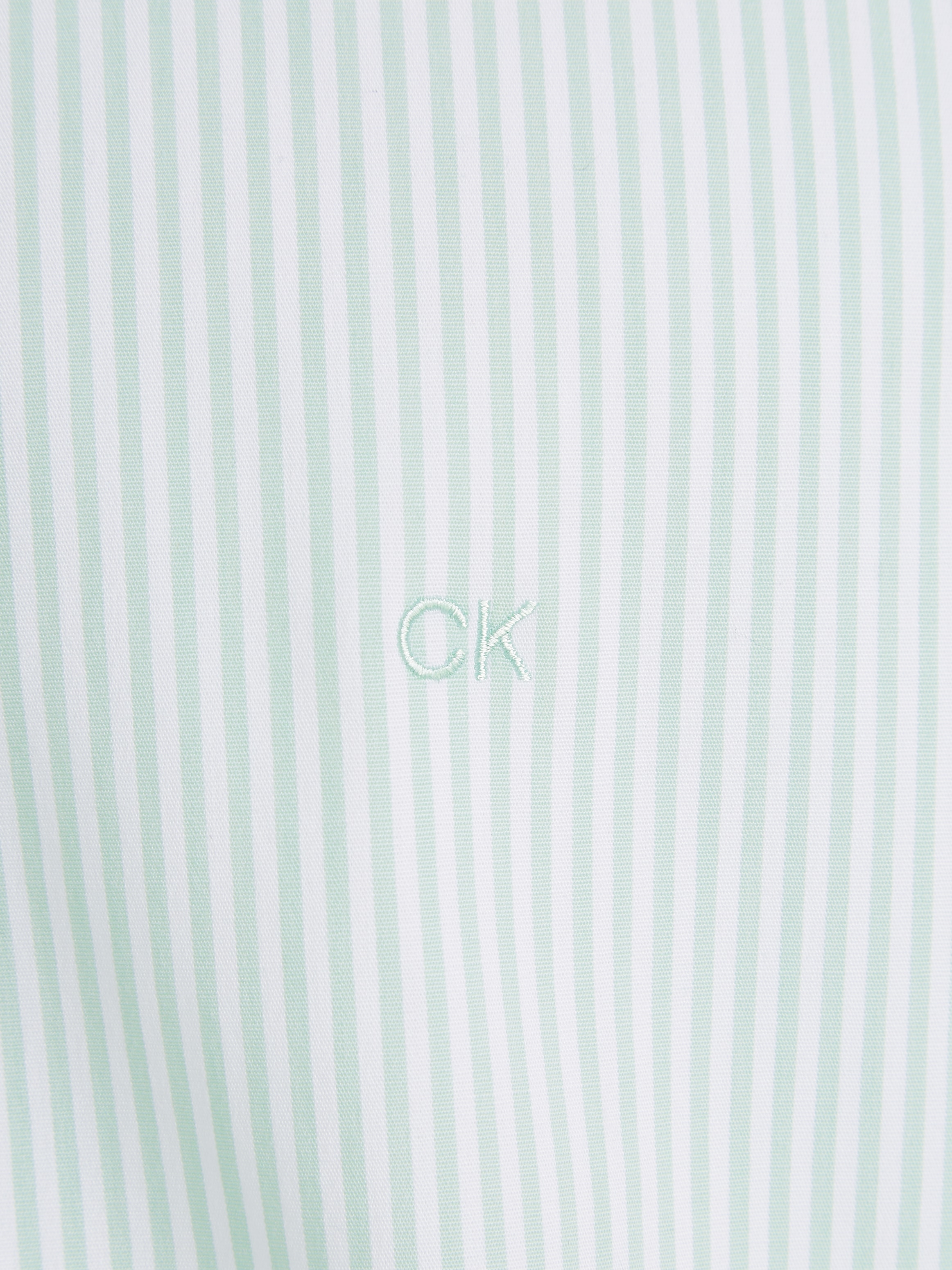 Calvin Klein Chemise à manches longues »POPLIN STRIPE SLIM SHIRT« mit Logoprägung