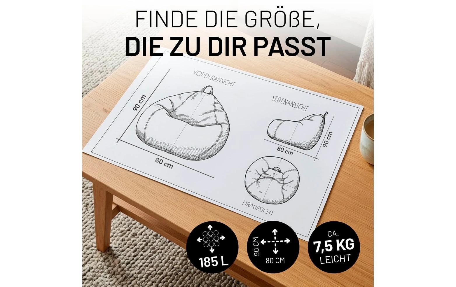 Lumaland Sitzsack »185 l Comfort«