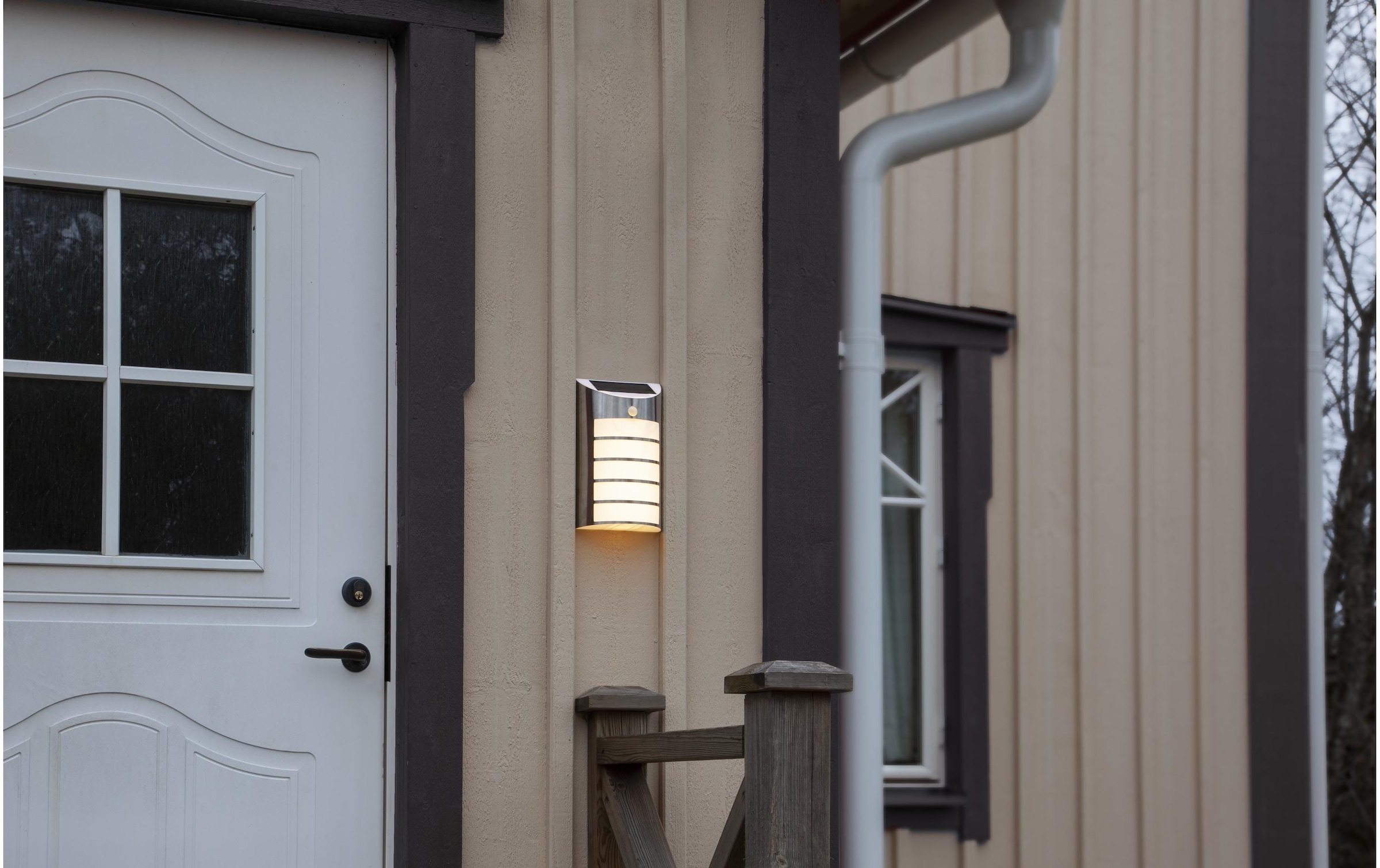 EGLO Lampe de jardin »Solarleuchte mit Sensor« 1 cuis blanc chaud