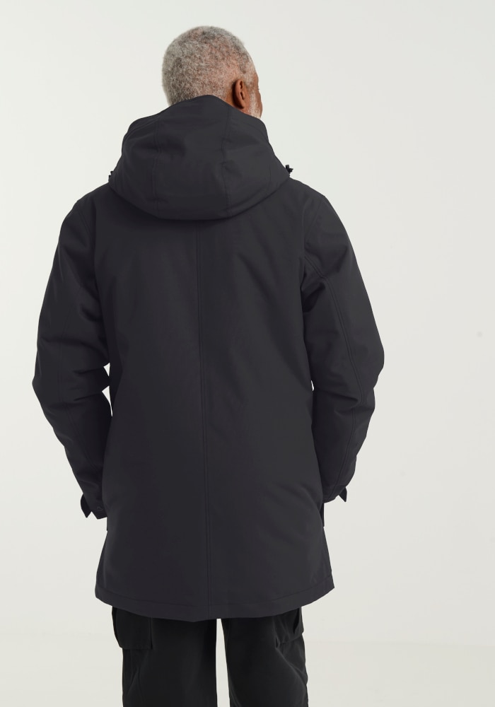Jack Wolfskin Parka fonctionnelle »CANYON SHIELD PARKA M« pour l'hiver, respirant, coupe-vent, avec capuche amovible