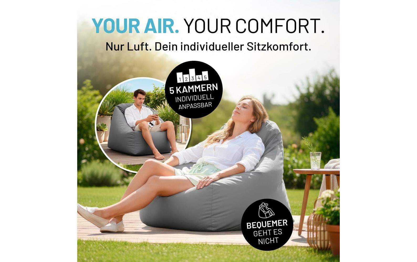 Lumaland Pouf »AIR-Sessel In-& Outdoor«