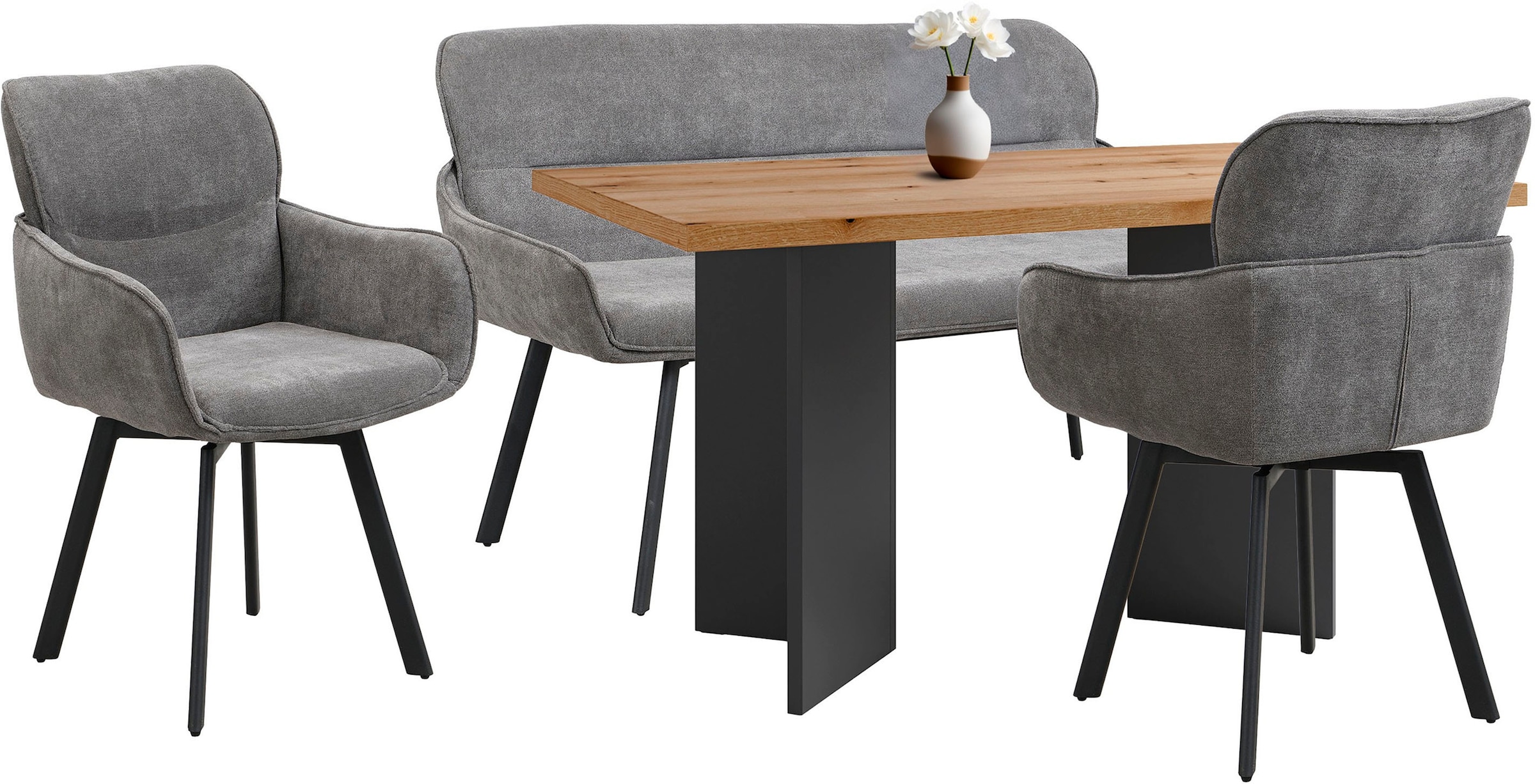 byLIVING Banc »Rico« 1 cuis tlg. gemütliche Esszimmerbank in 140 oder 160cm, hochwertiger Stoffbezug