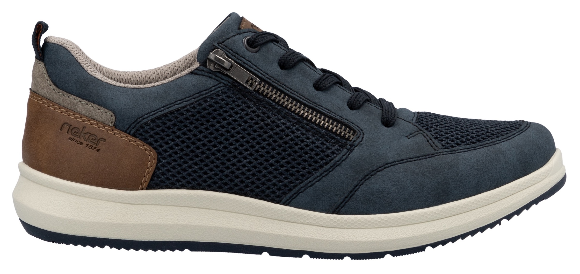 Rieker Sneakers  , chaussure basse, chaussure de loisir, chaussure à lacets avec fermeture éclair latérale