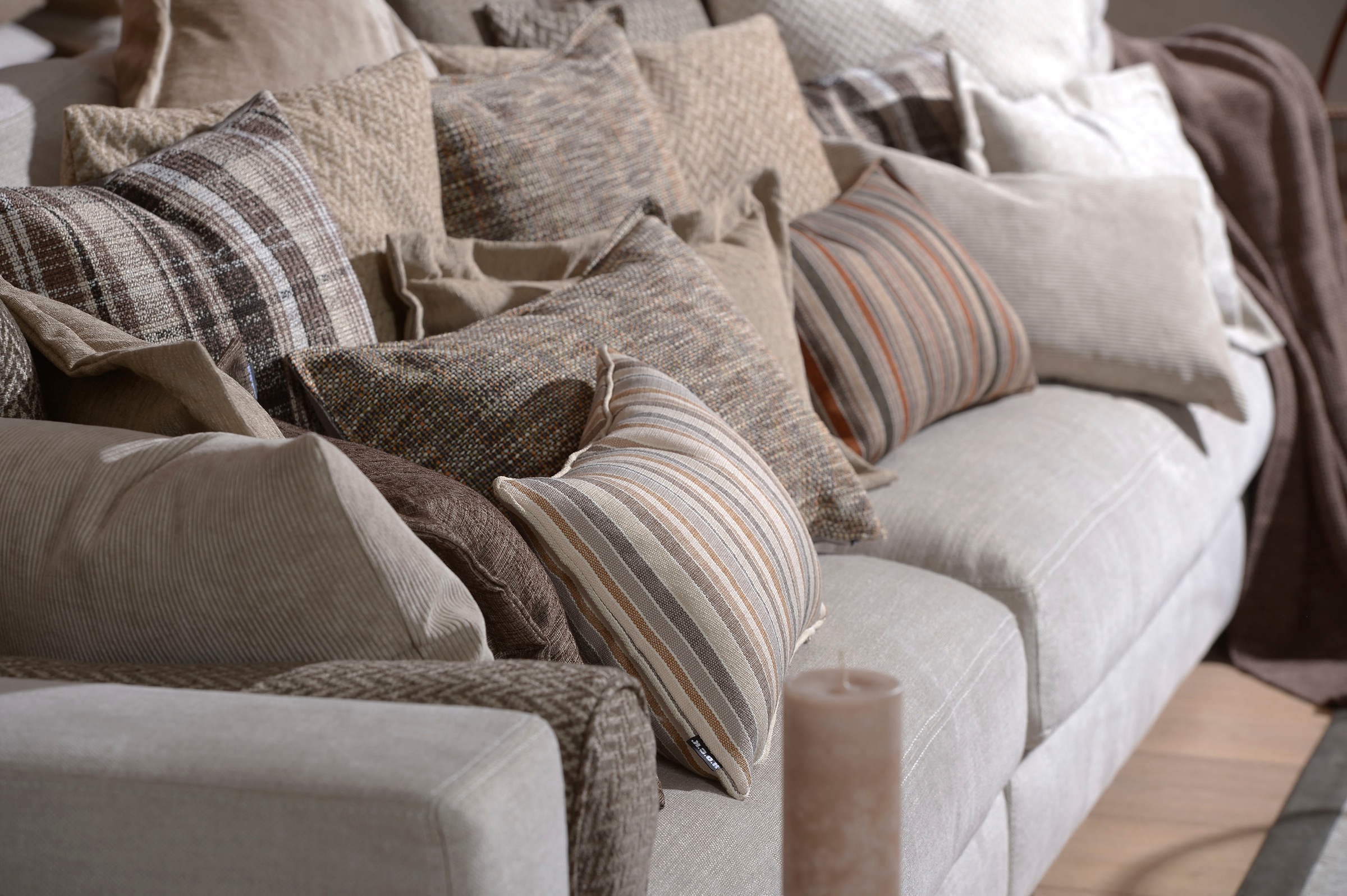 H.O.C.K. Coussin décoratif »Ardesia« mit Karomuster, Kissenhülle mit Füllung, 1 Stück