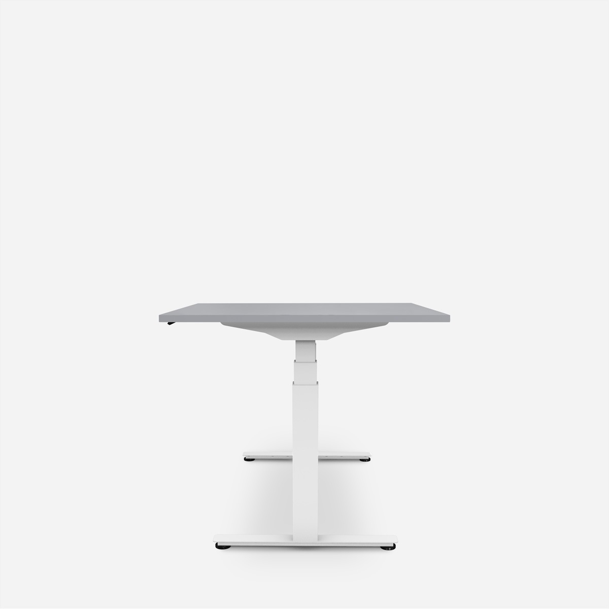   »WRK21 Schreibtisch Work 140 x 80 cm, Höhenverstellbar, Grau Uni / Weiss« ()